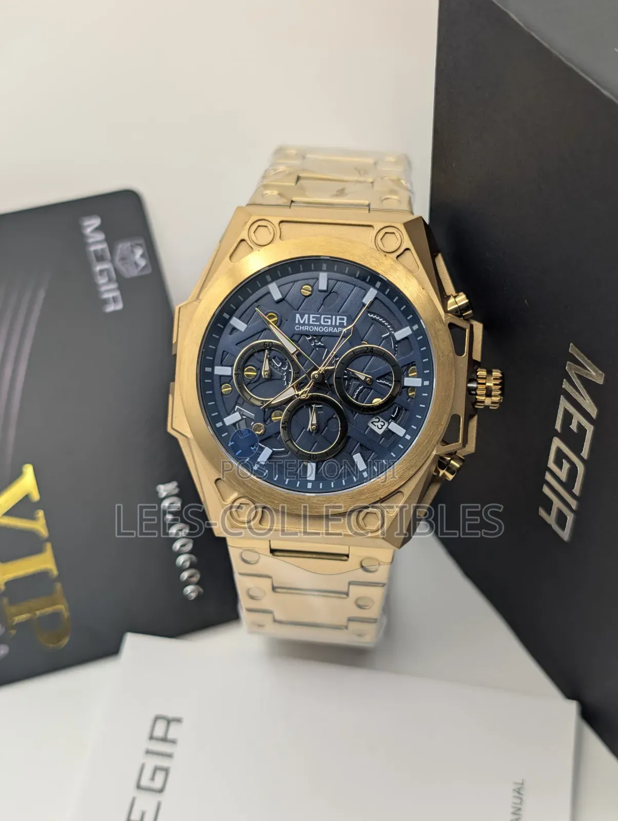 Megir Chain Working Chronograph Watches