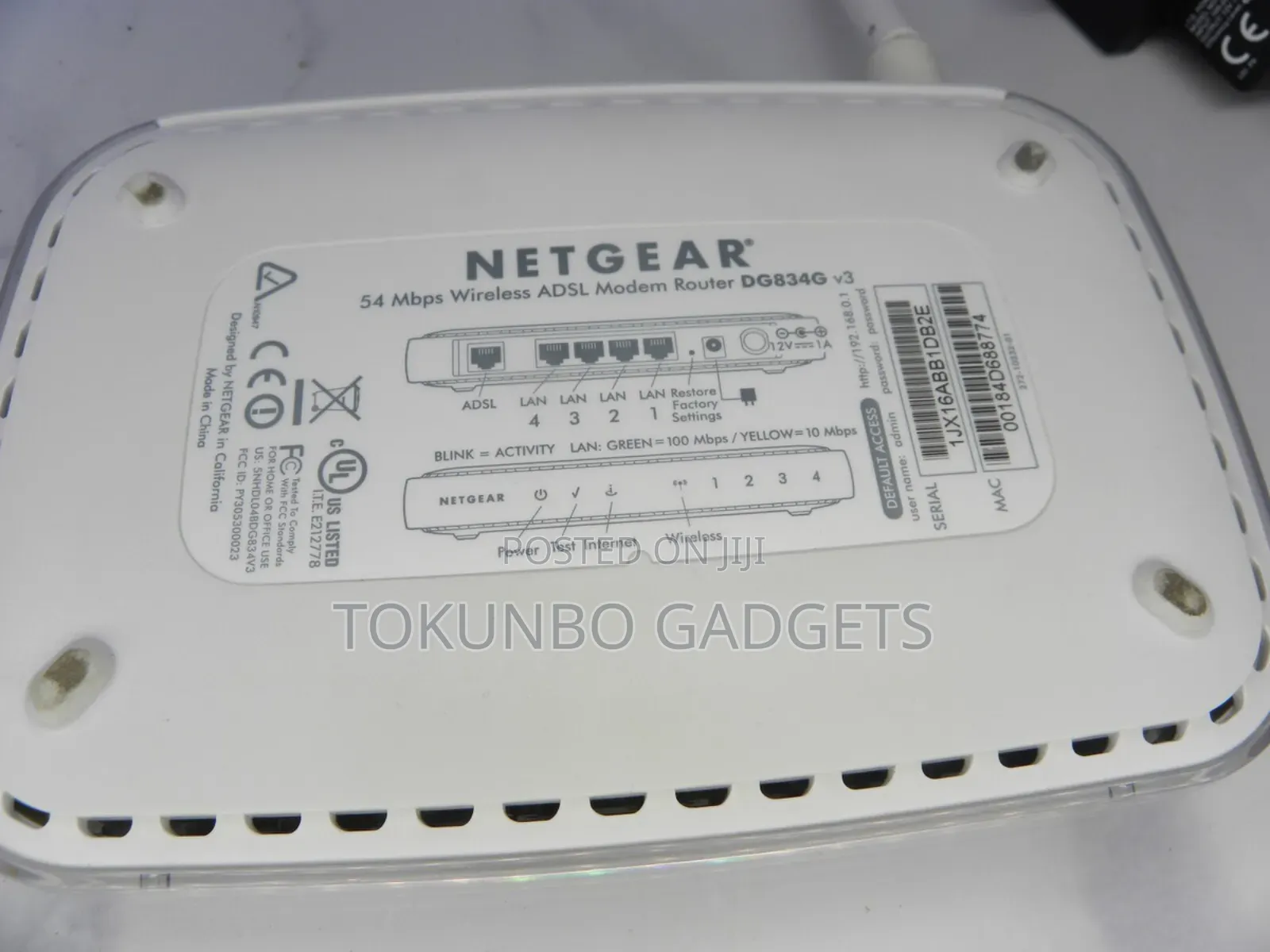 Netgear Dg834g V3 Wireless Adsl Firewall Router