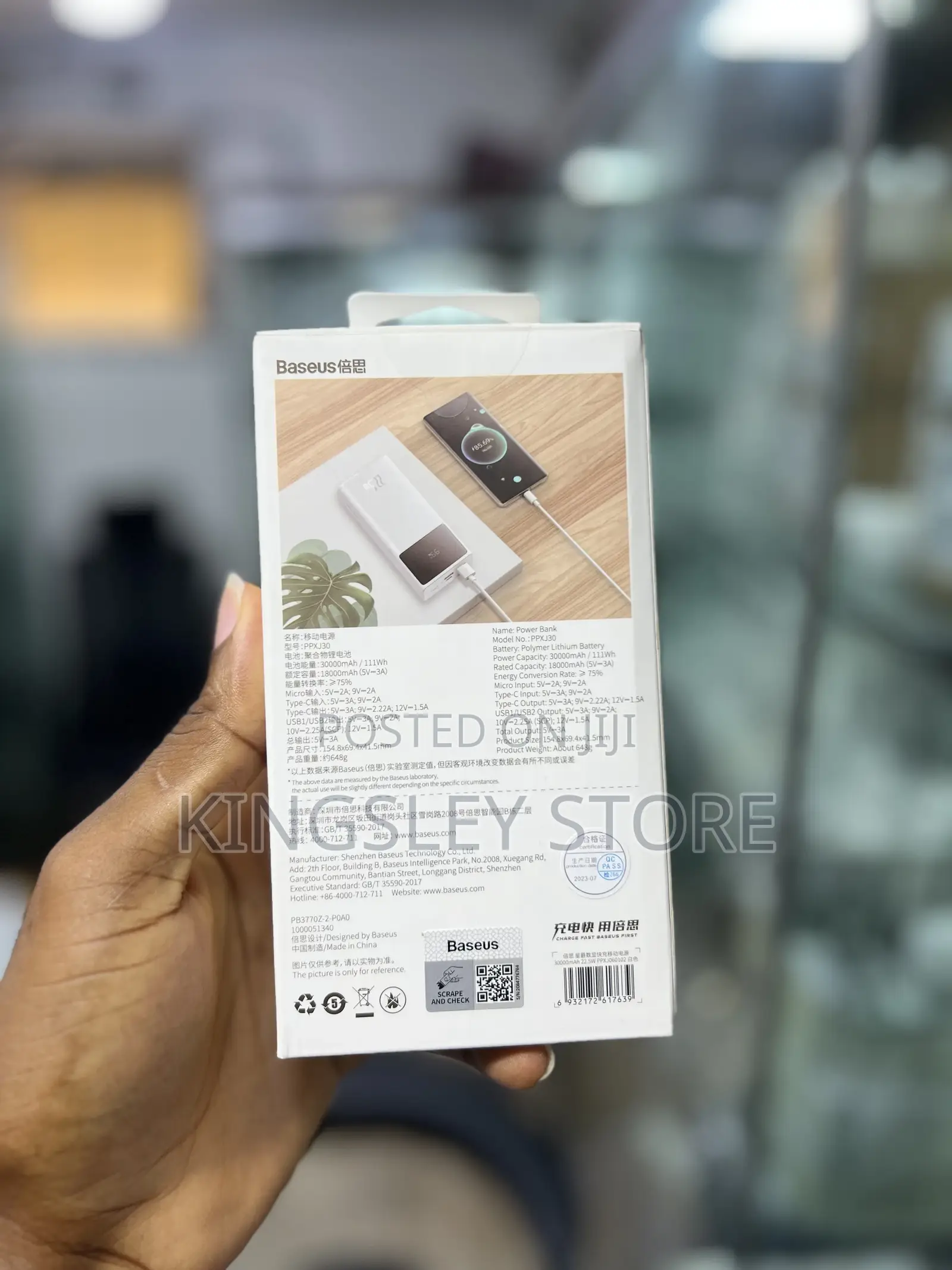 Baseus Fast Charging Powerbank 30000mah 22.5w Digitaldisplay