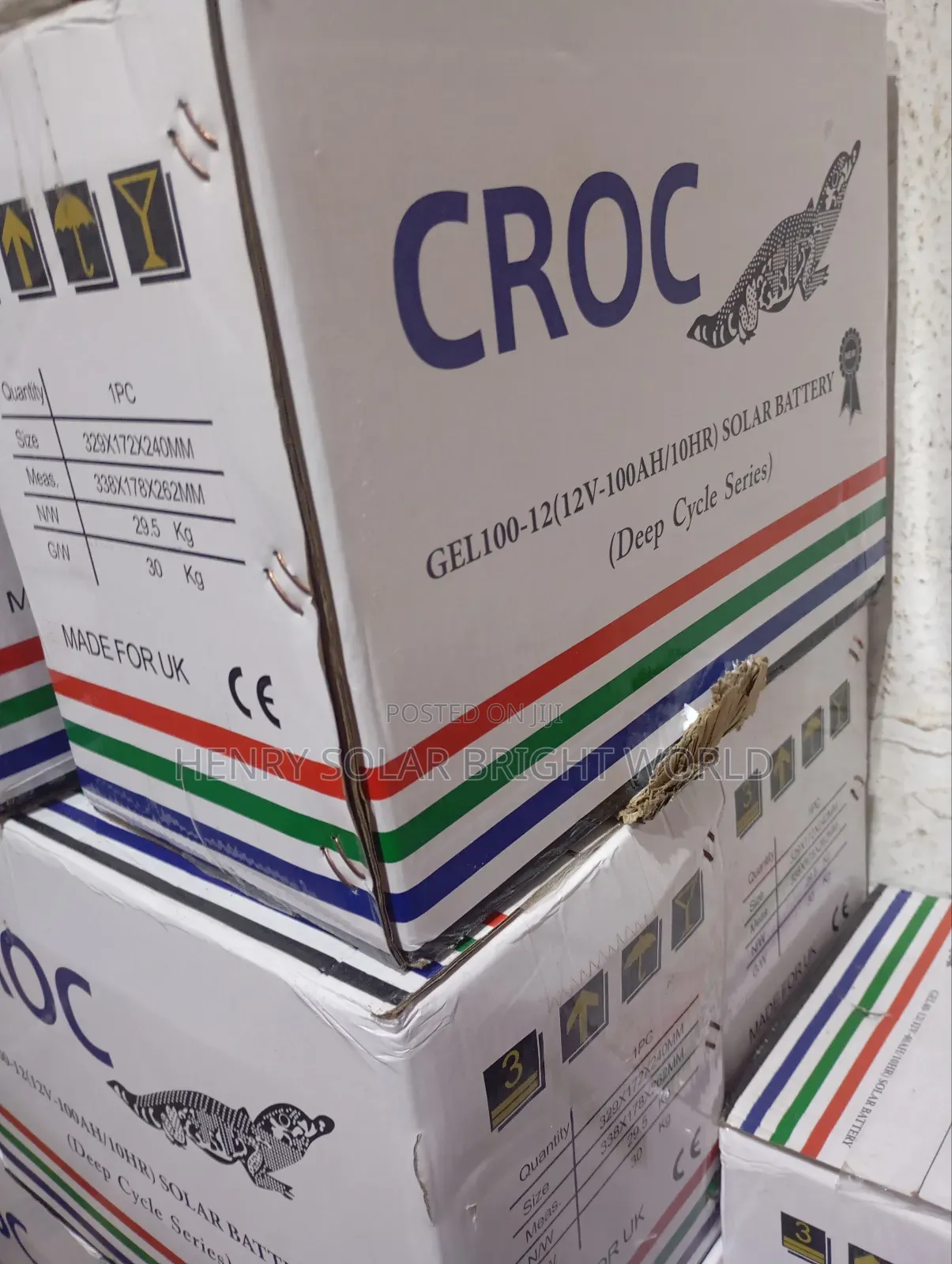 100ah Croc Gel Battery 12v