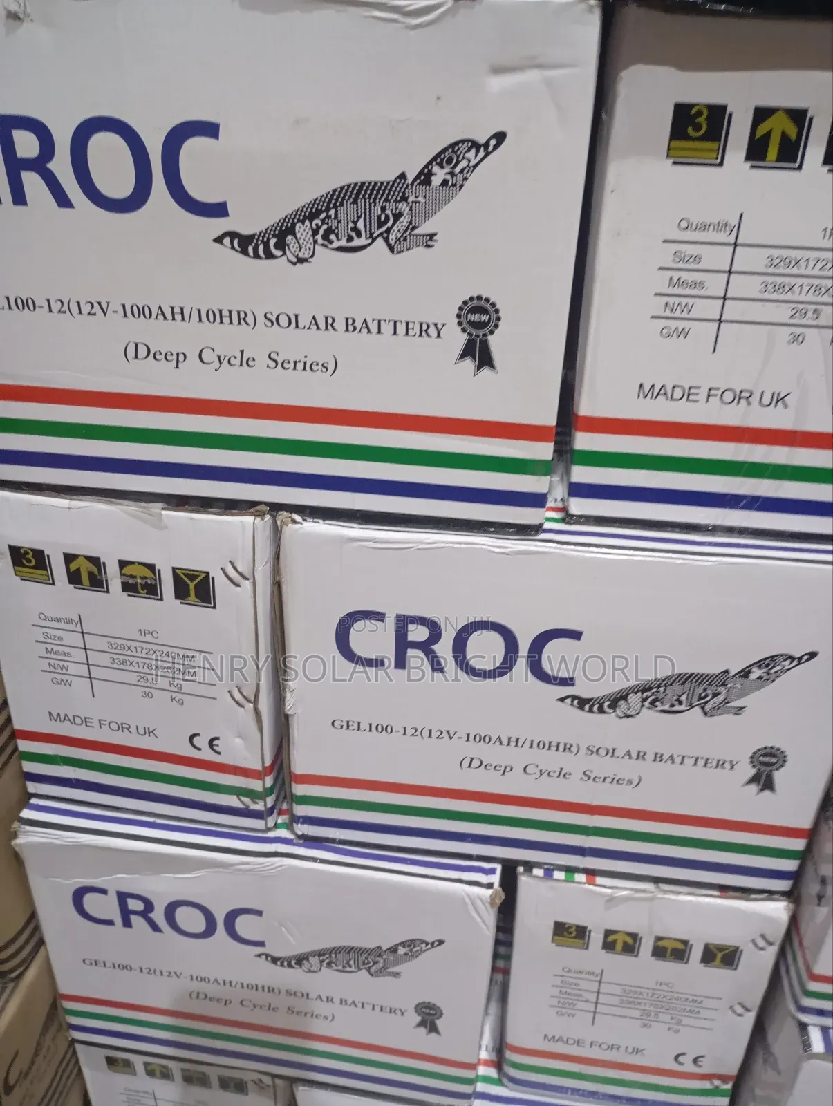 100ah Croc Gel Battery 12v