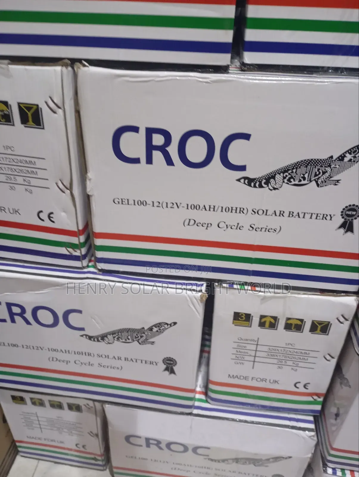 100ah Croc Gel Battery 12v