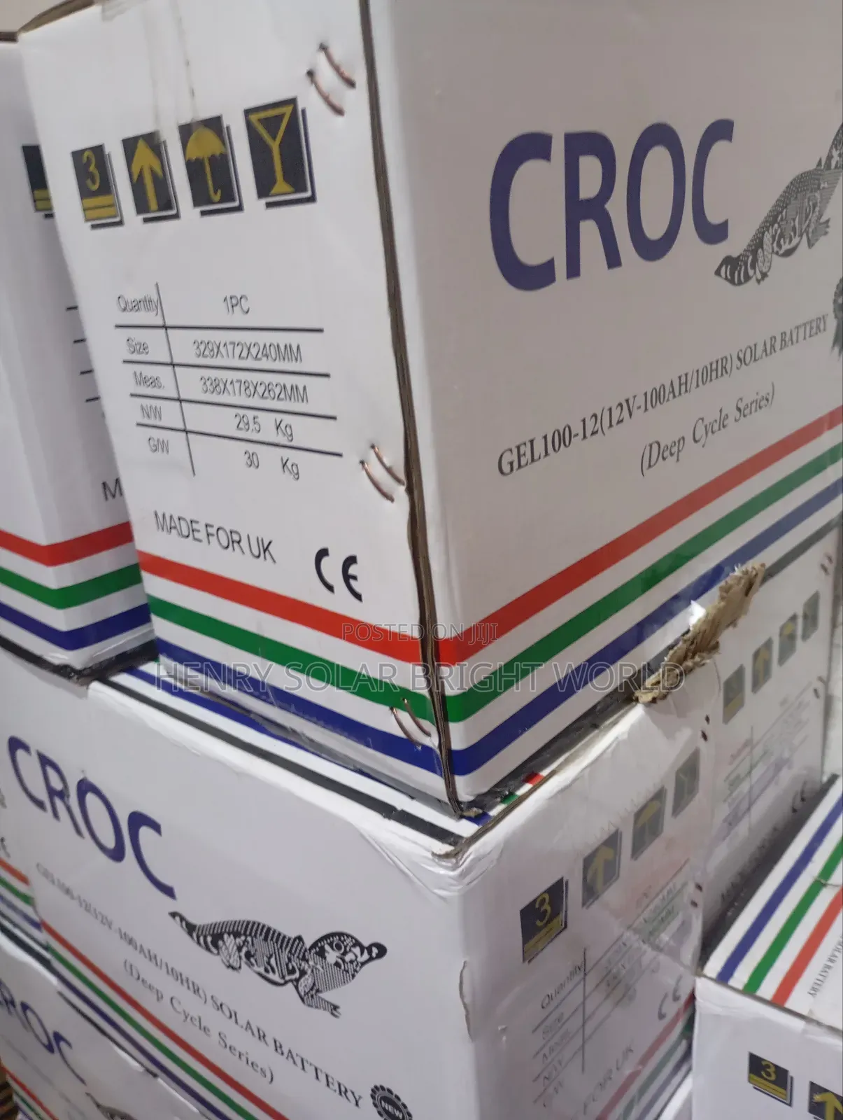 100ah Croc Gel Battery 12v