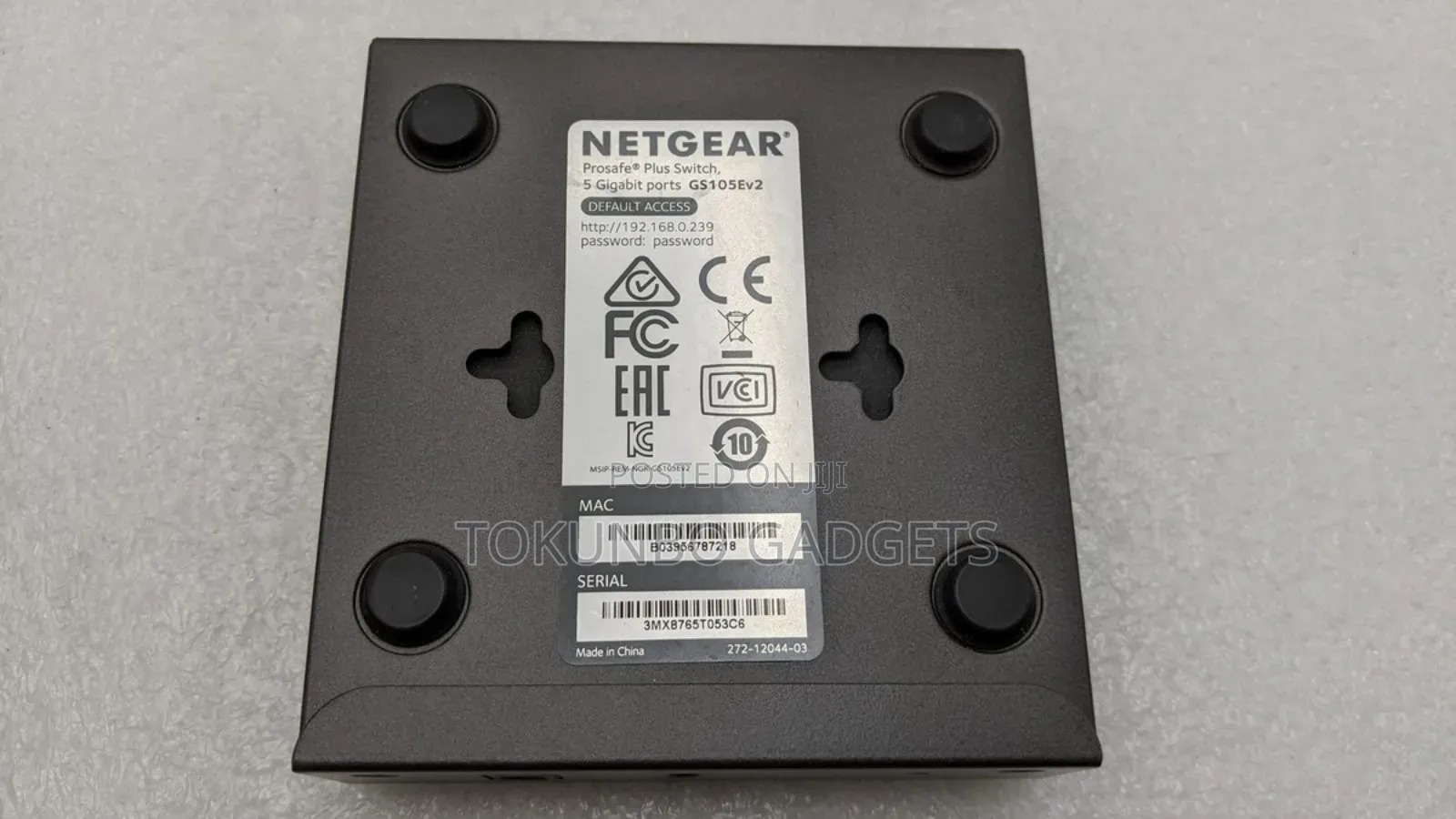 Netgear Prosafe Plus 5 Gigabit Ports Gs105ev2