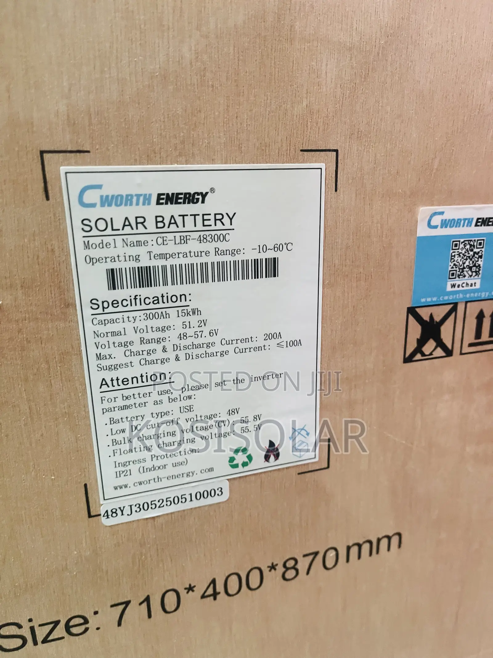 15kwh 48v Cworth Lilthum Ion Battery