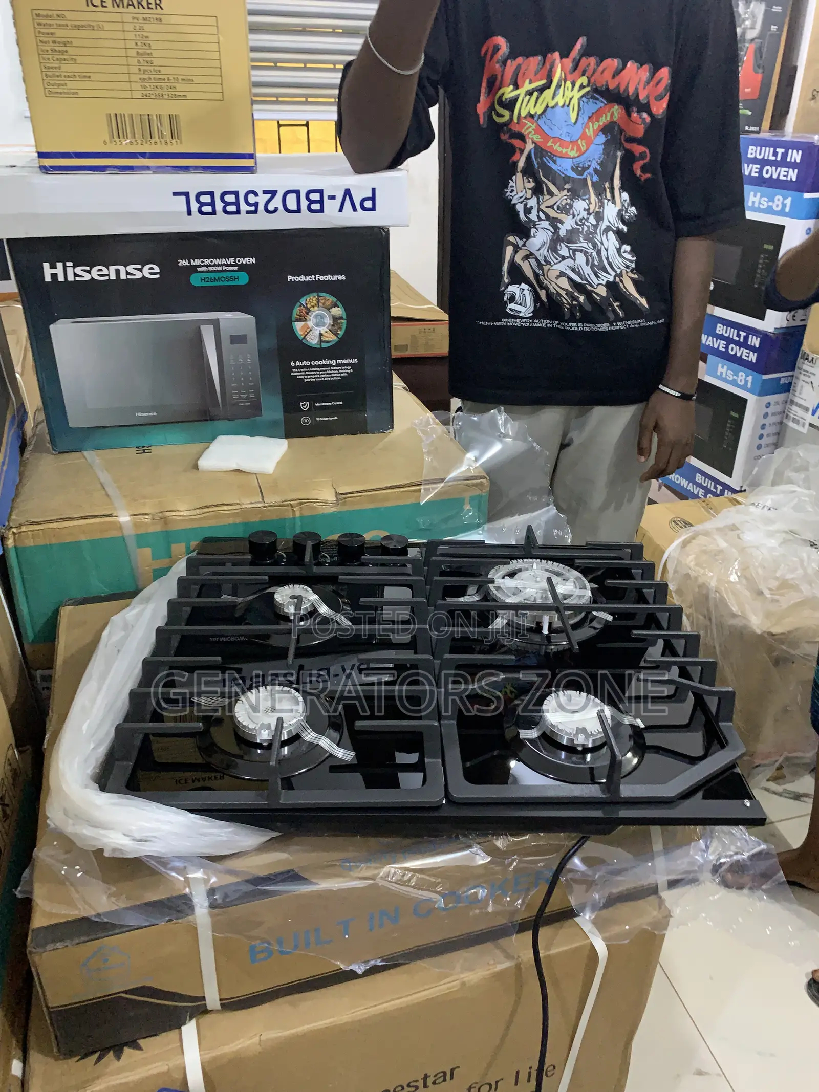4 Burner Gas Cooker – Homestar Mg-4605 | Built-in Perfection