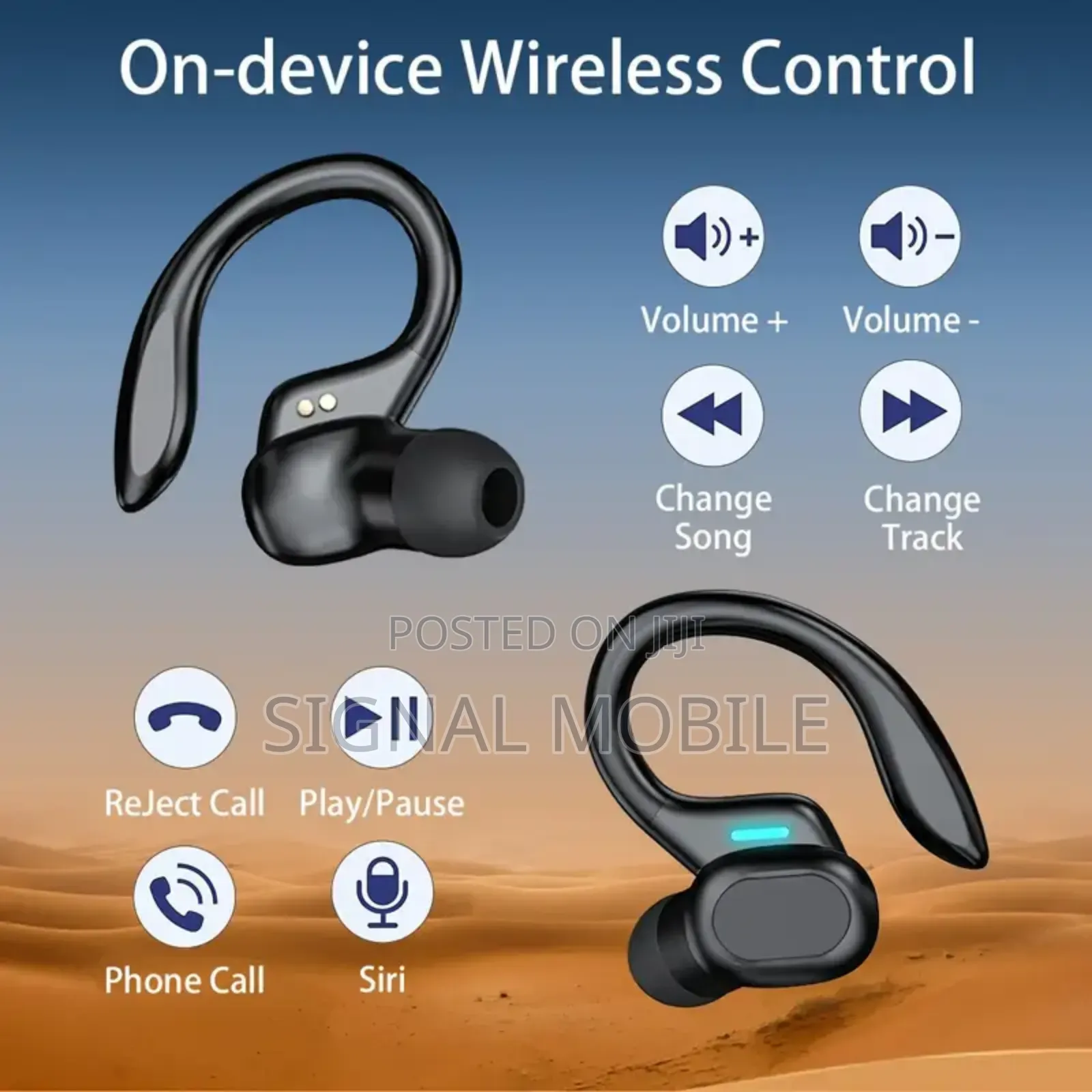 In-Ear Sport Earhook 4 Mics Hd Call Touch Control Earbud