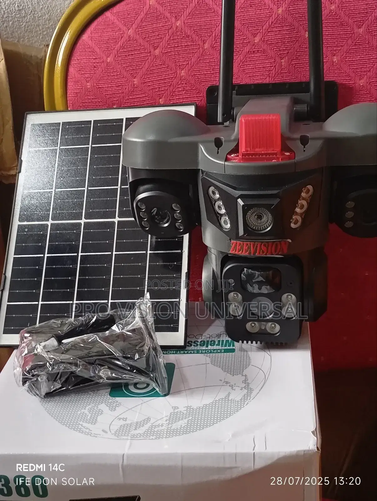 Solar Camera V380 3lens 3view Security Camera