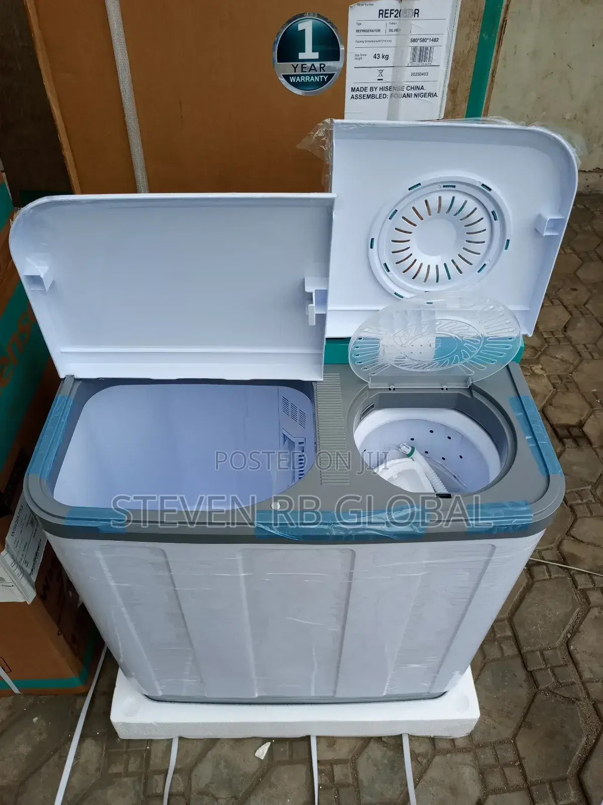 Hisense 7.5kg Twin Tub Washing Machine Wsqb753