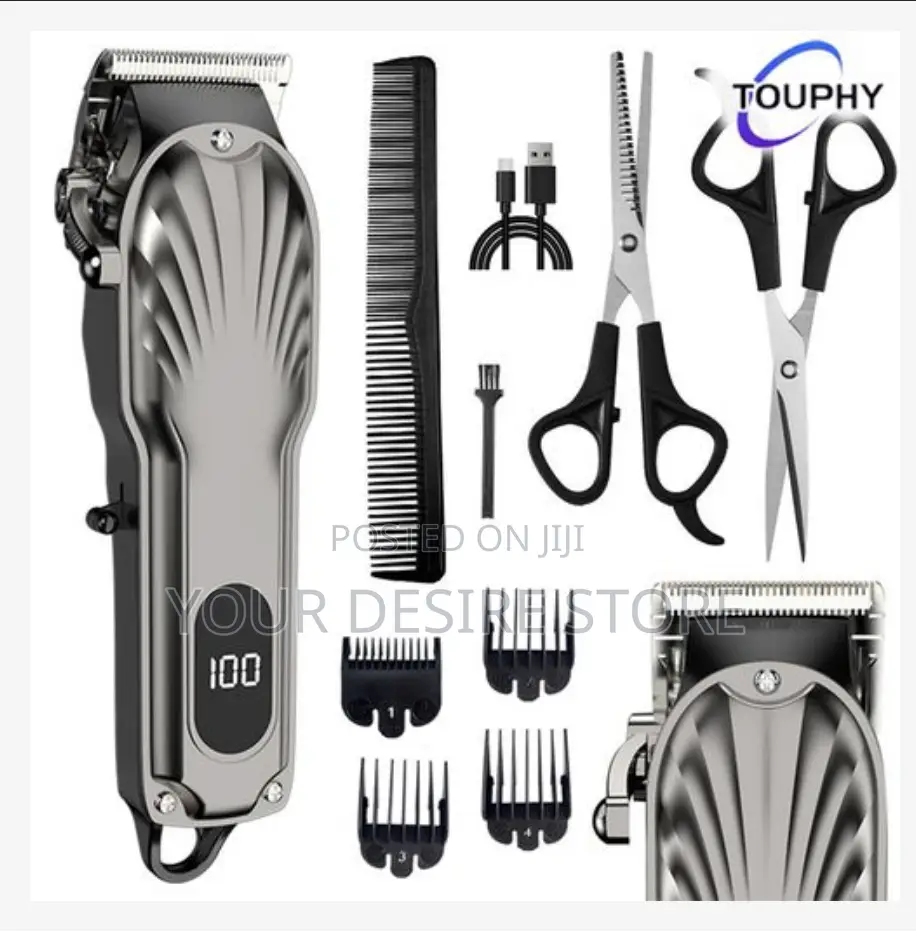 Mens Hair Clippers Kit for Barber With Led Display