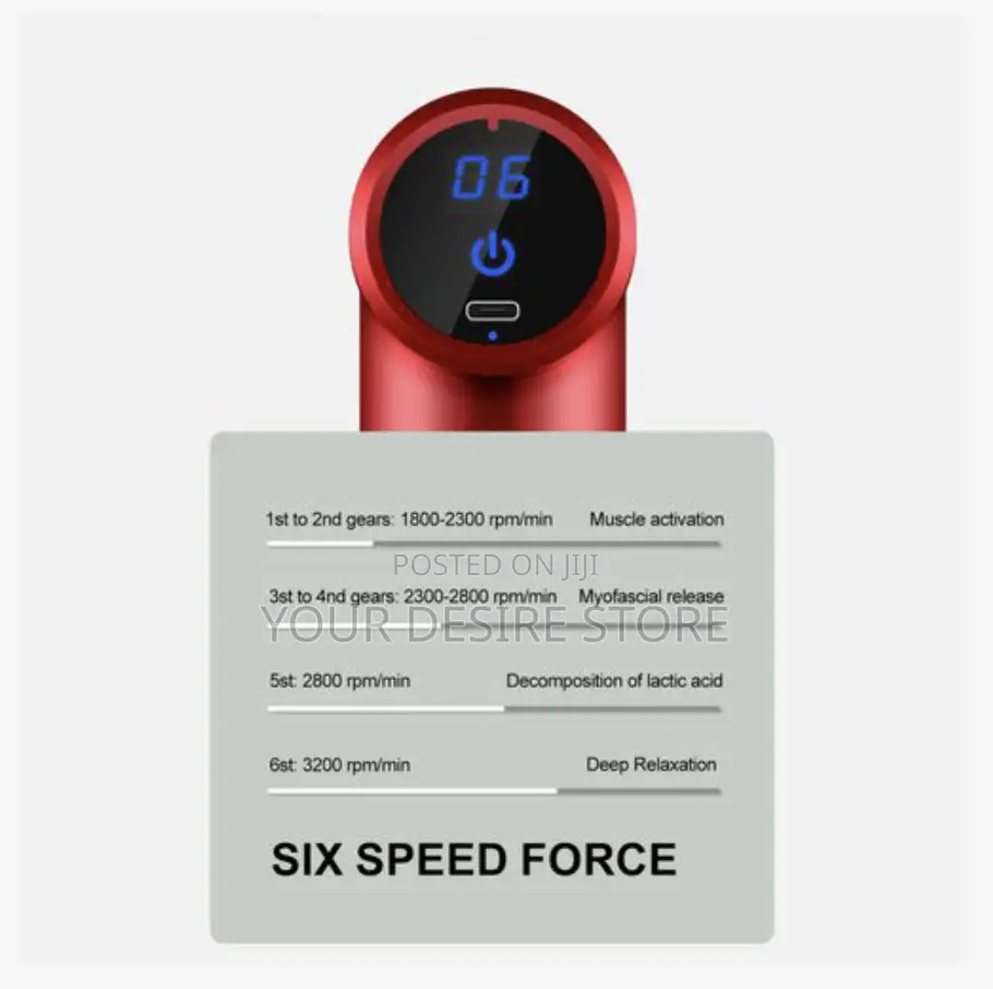 Handheld Fascia Massage Gun Muscle Relaxation With 4 Heads