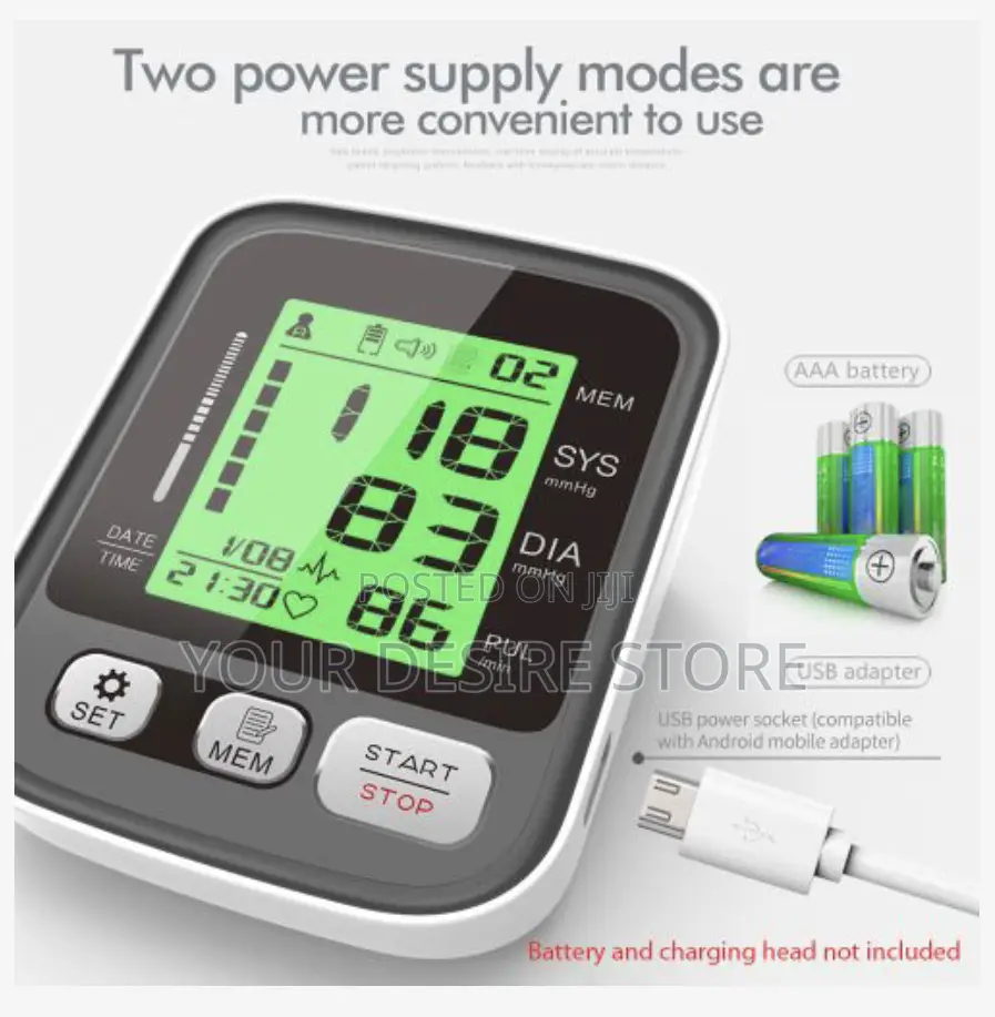 Digital Voice Arm Automatic Blood Pressure Monitor Usb+Bag