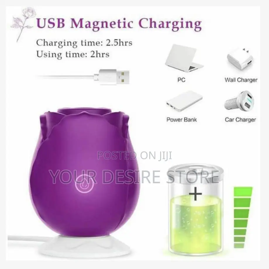 Lzduatan Usb Rose Vibrator Vagina Clitoris Sucker
