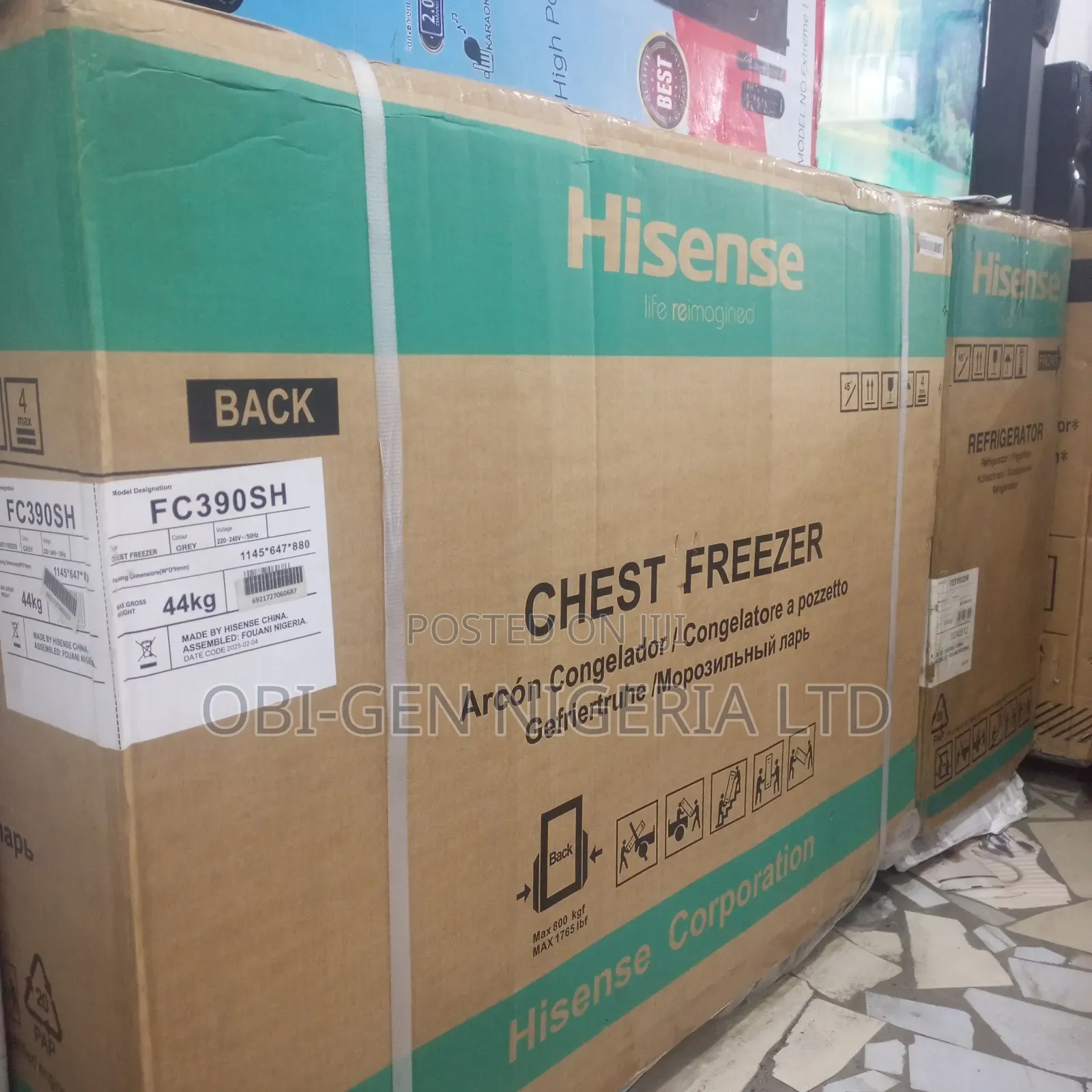 Hisense Fc390sh 297l Chest Freezer Set