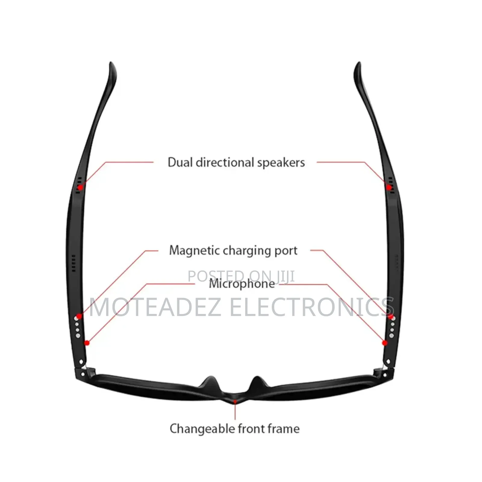 Rechargeable Smart Bluetooth Sunglasses W/Wireless Earphones