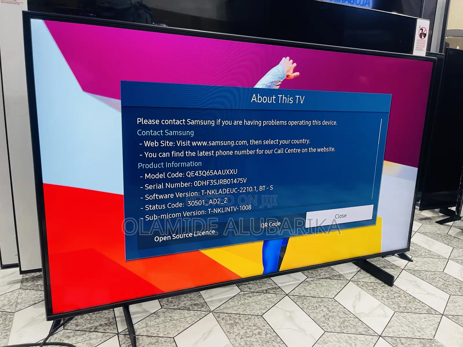 Samsung Qe43q65a, 43" Qled HDR Smart Tvplus Titan Gray