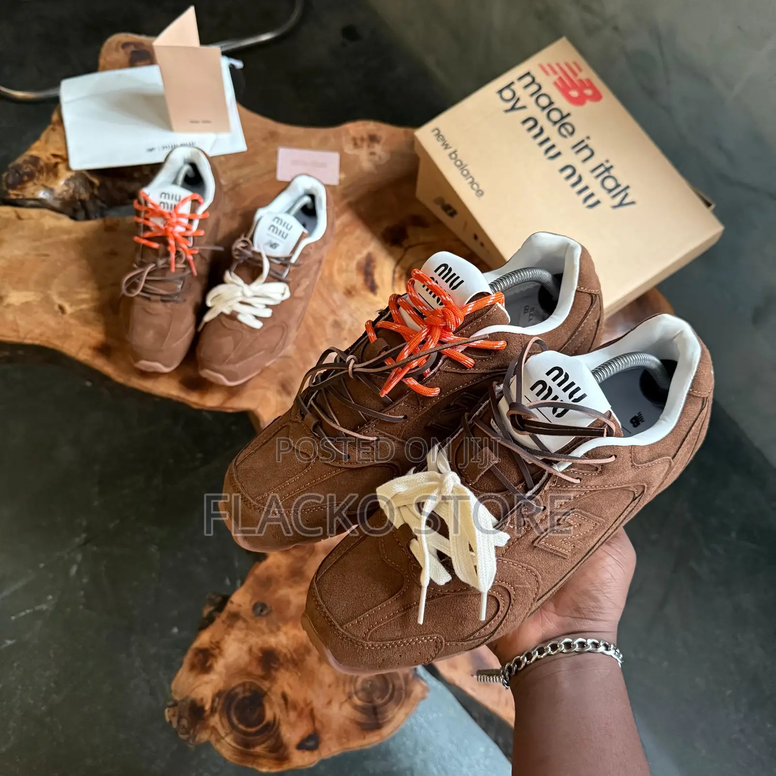 Original Miu Miu X New Balance 530 Sl Suede Sneakers