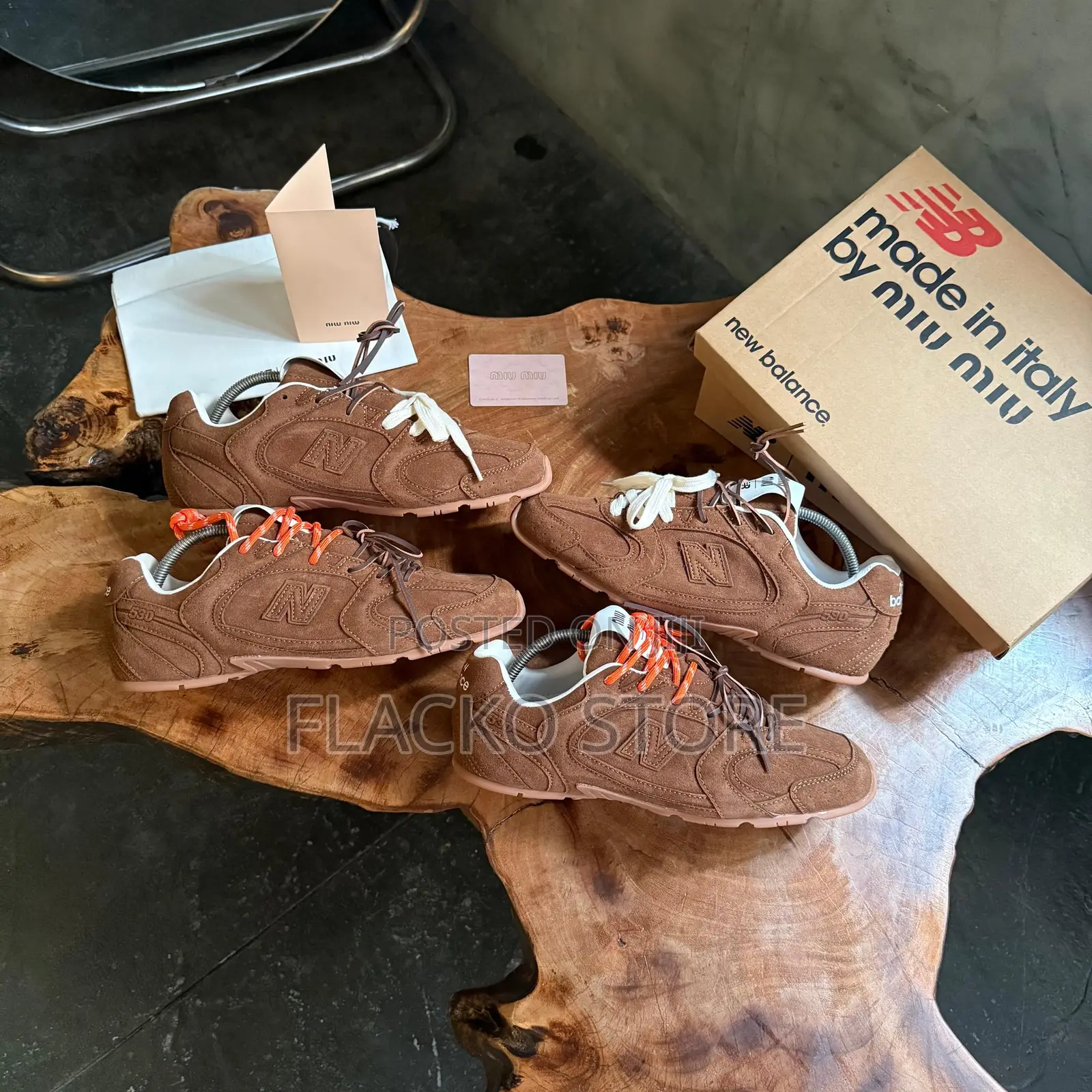 Original Miu Miu X New Balance 530 Sl Suede Sneakers
