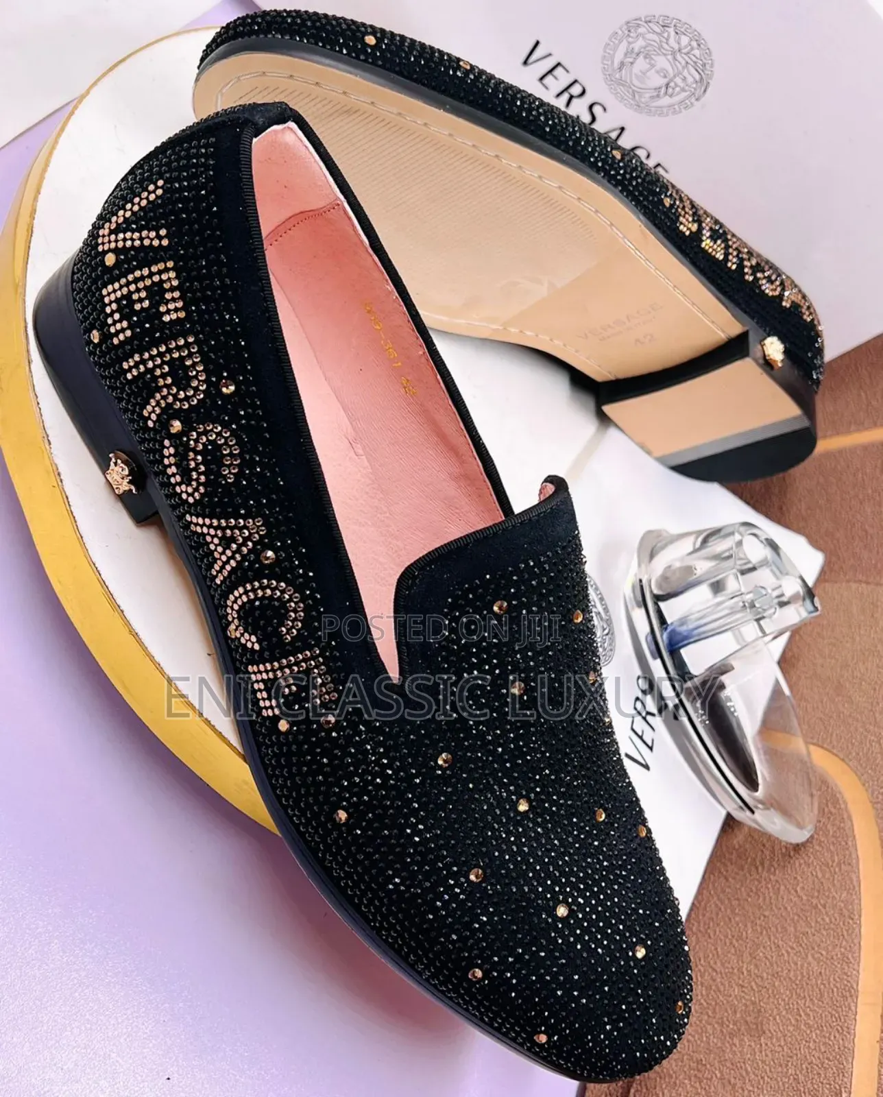 Versace Luxury Designer Suede Leather Shoes Well Branded