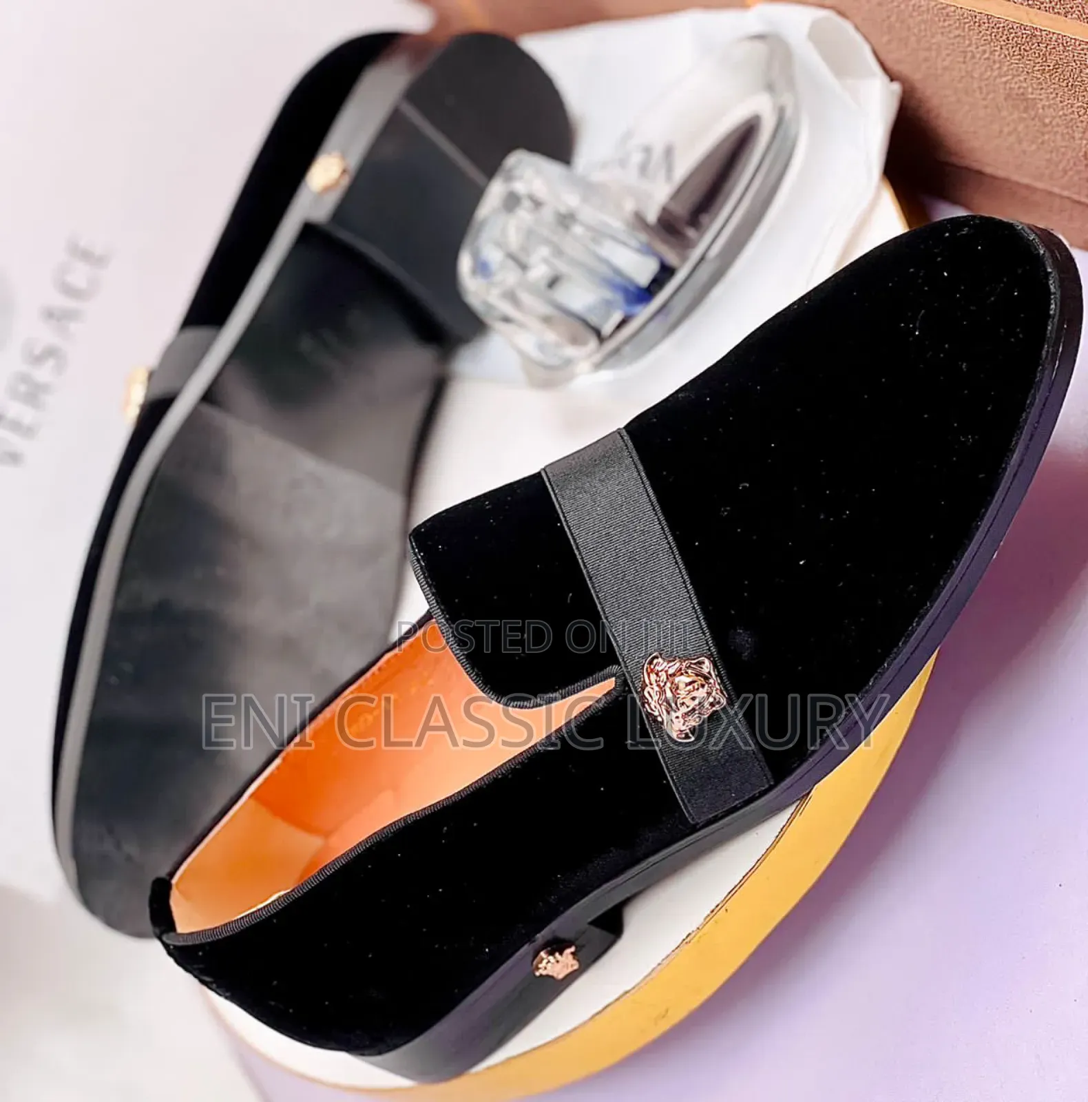 Versace Luxury Designer Suede Leather Shoes Well Branded