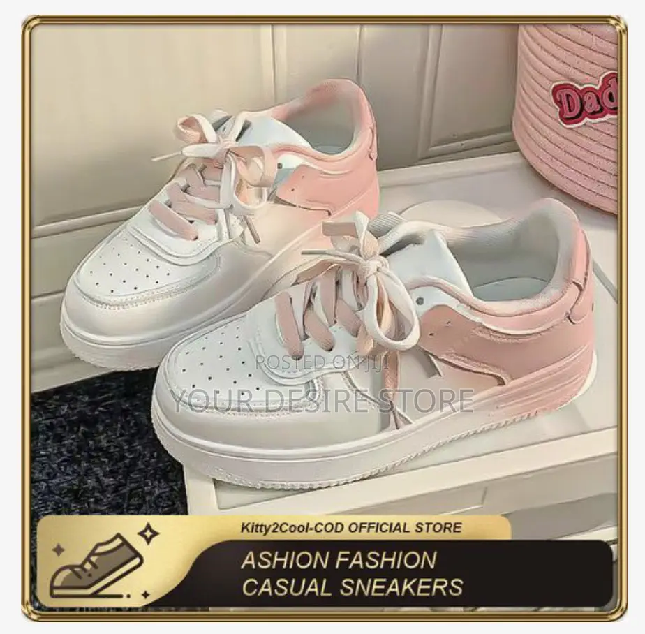 Ashion 2025 Ladies Fashion Casual Sneakers - Pink