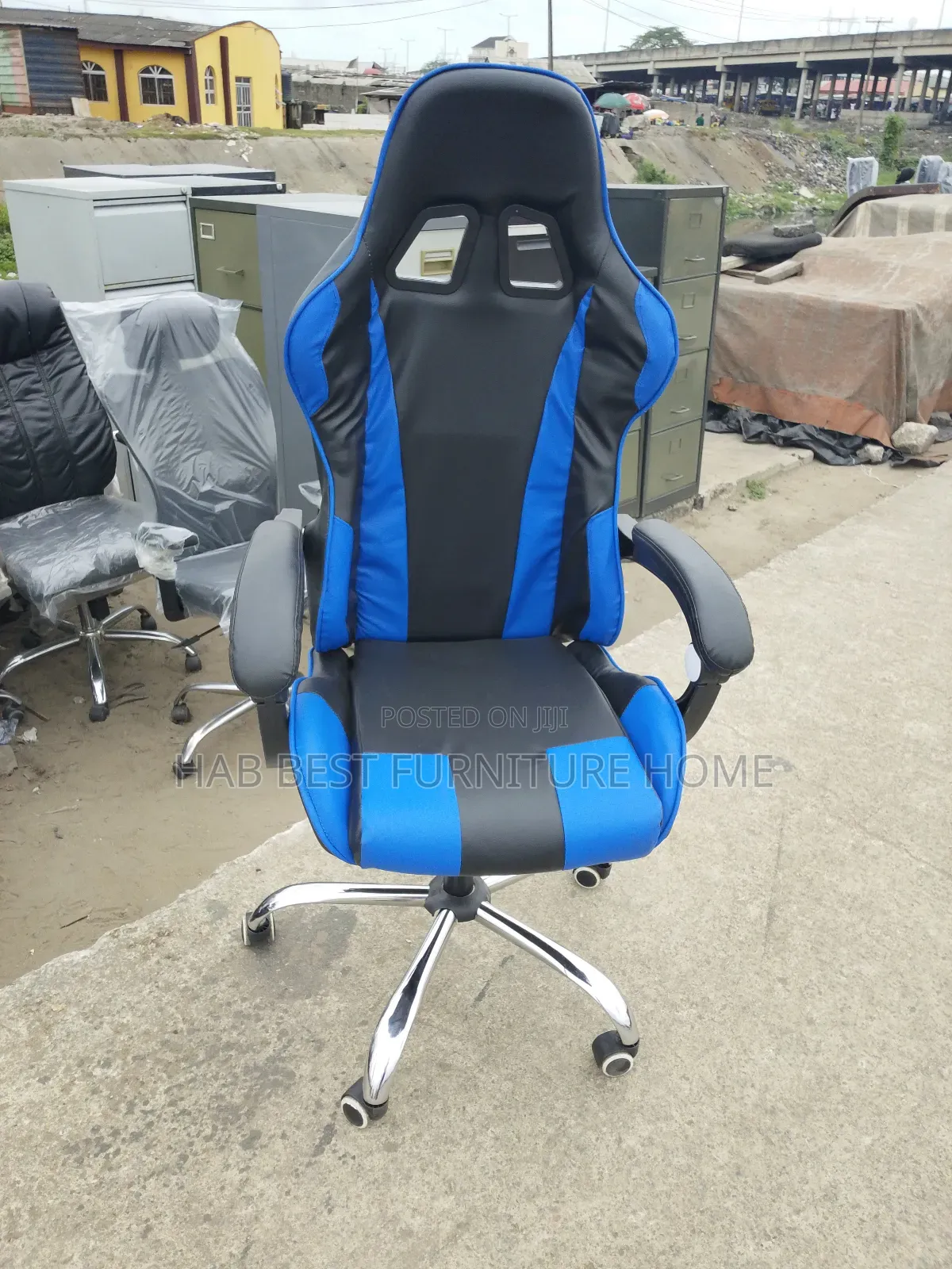 Gaming Chair Recline (Blue)