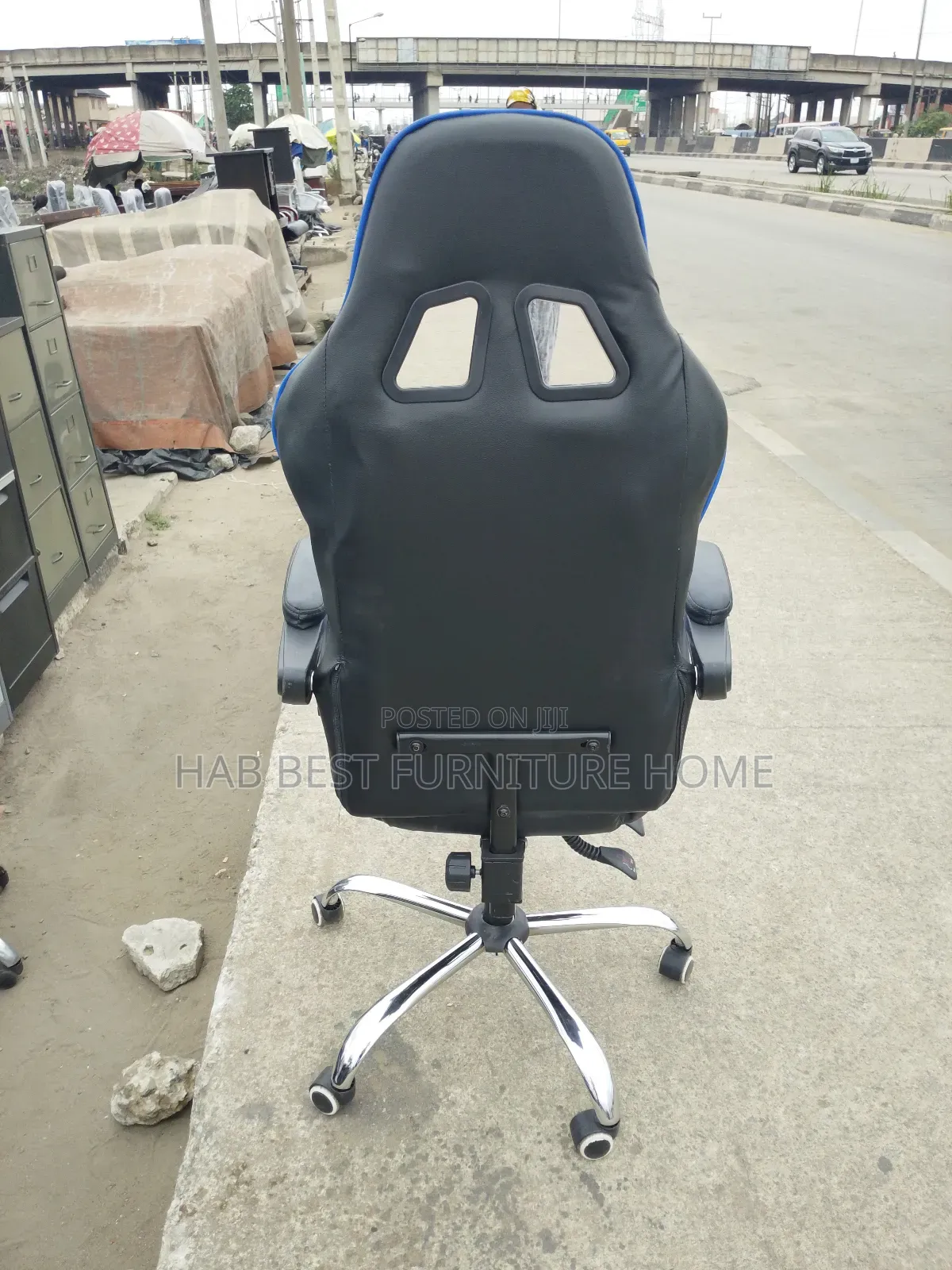 Gaming Chair Recline (Blue)
