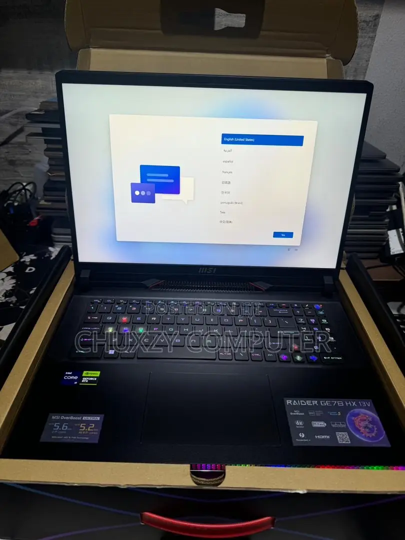 New Laptop MSI Raider GE78HX 32GB Intel Core I9 SSD 2T