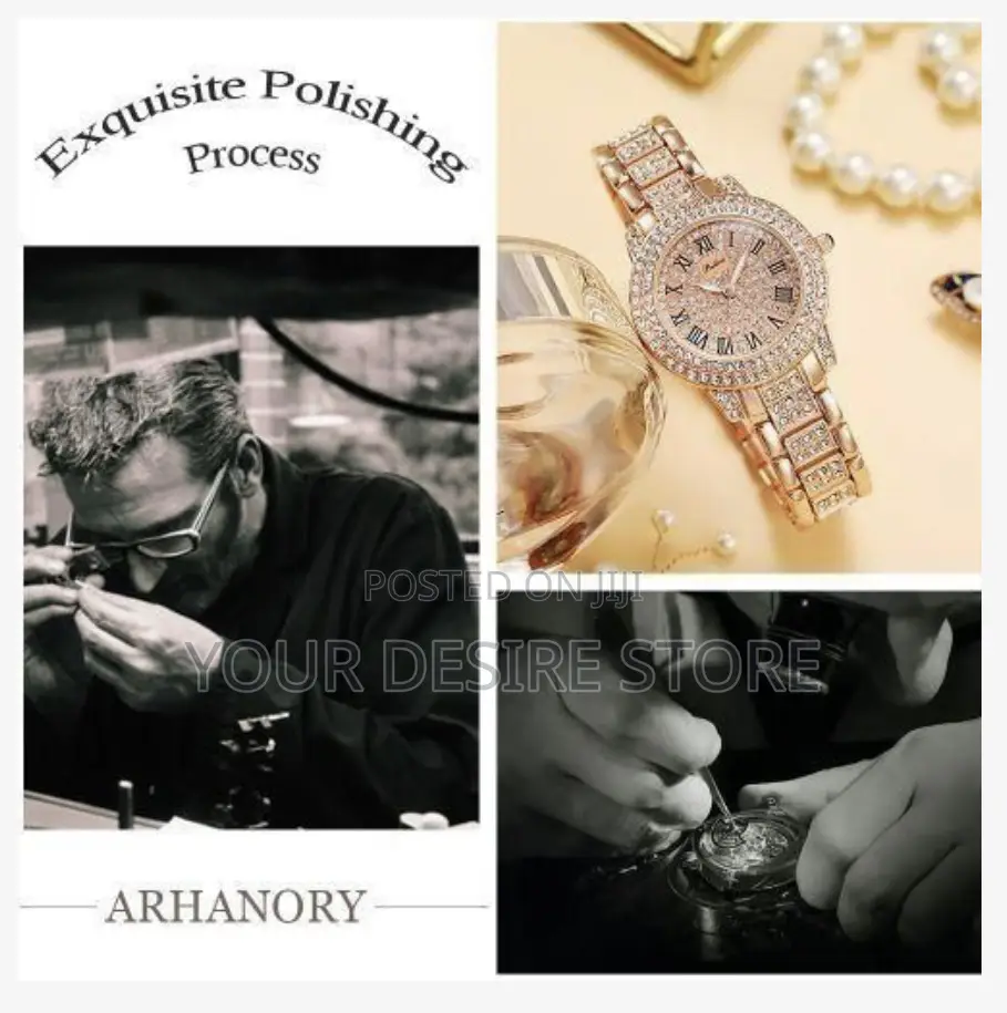 Arhanory 3 in 1 Women's Wristwatch Bracelet Set