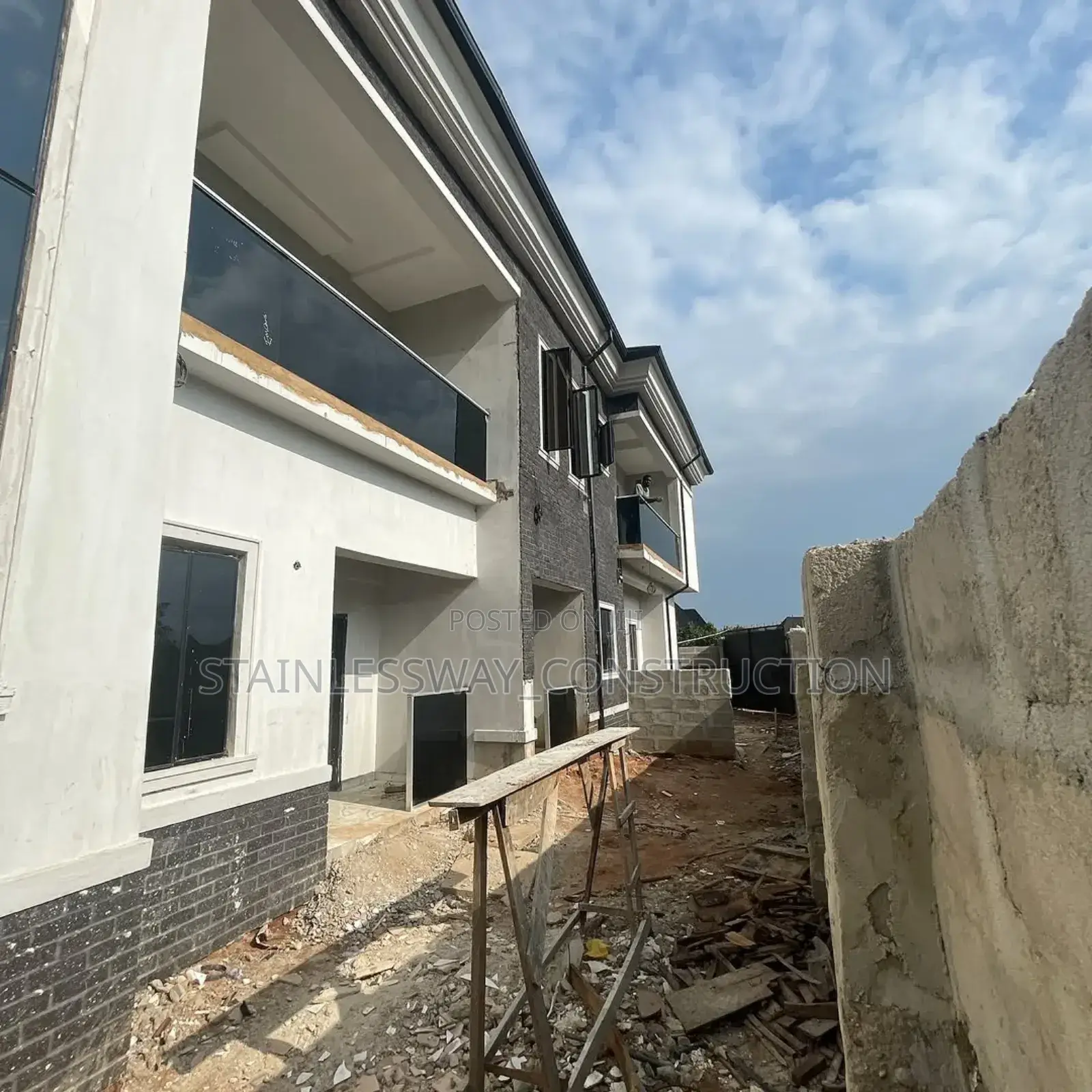 10mm Dark Grey Glass Handrails for Balcony
