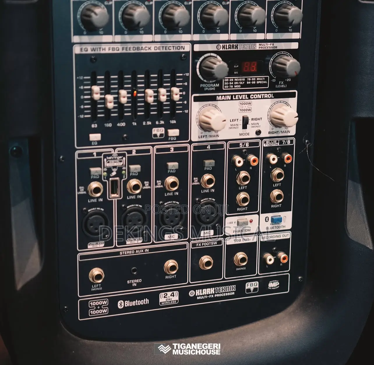 Behringer Europort Ppa2000bt 8-Channel Pa System Bluetooth