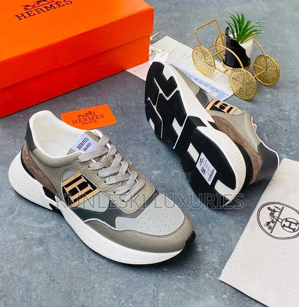 Original Hermes Paris Leather Sneakers Collections
