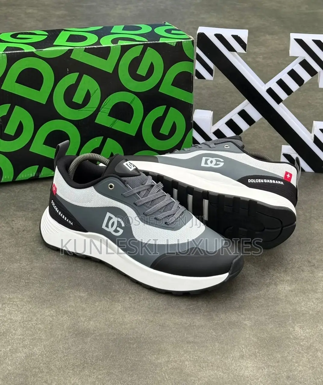Original Dolce Gabbana Mesh Panel Luxury Sneaker in 2 Colors