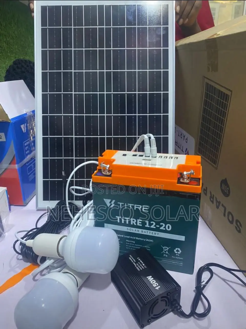 Portable 150w Solar Gen for Single Working Class Small Businesses.