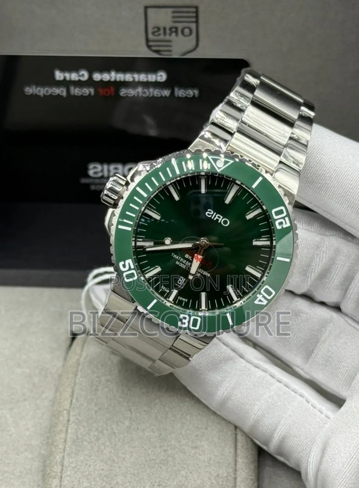 Original Oris Silver Stainless Steel Calendar Watch