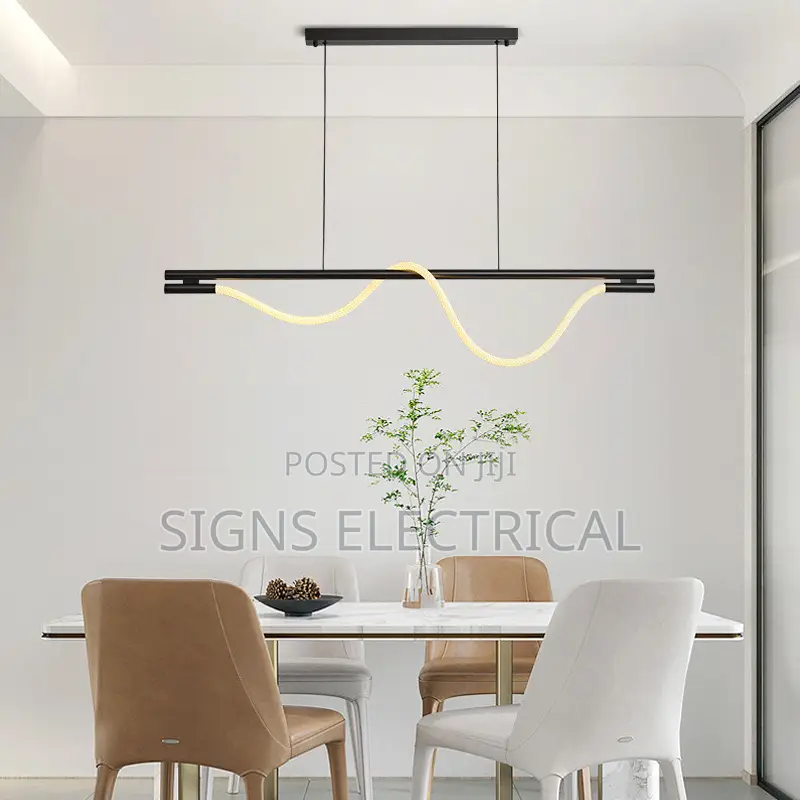 Minimalist Linear Pendant Light Stainless Steel