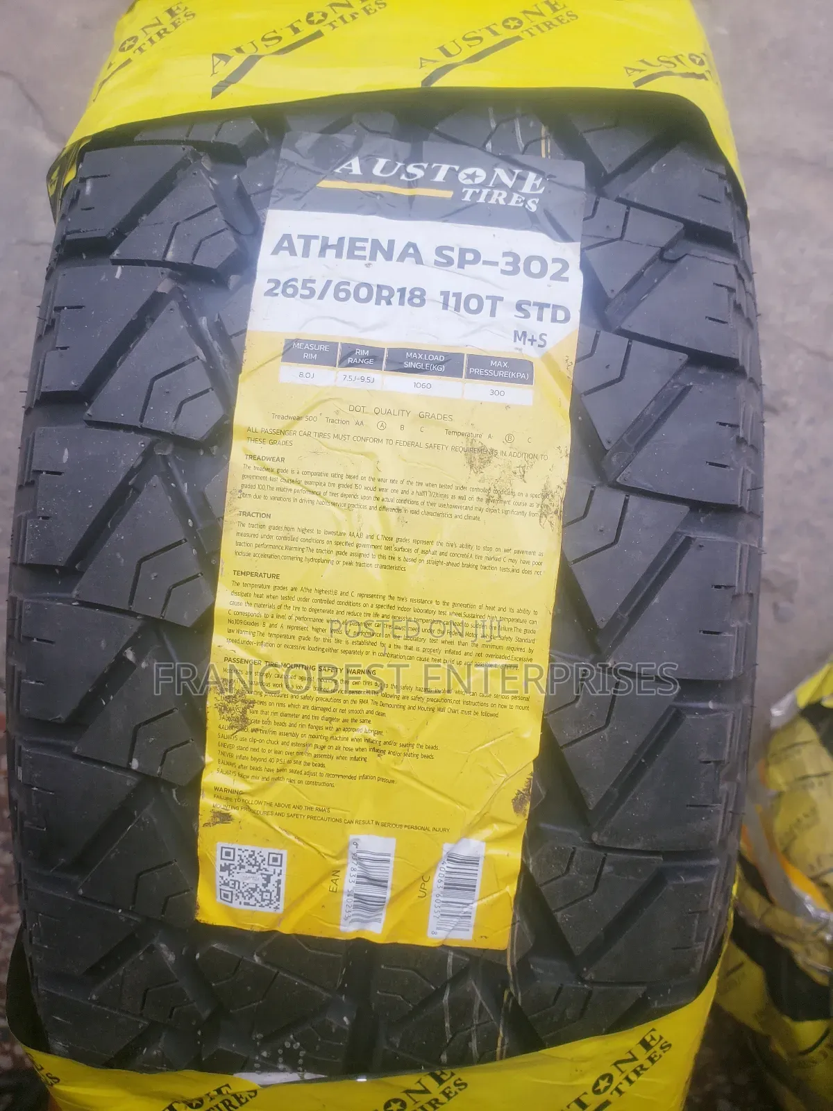 265/60r18 Austone Tyre