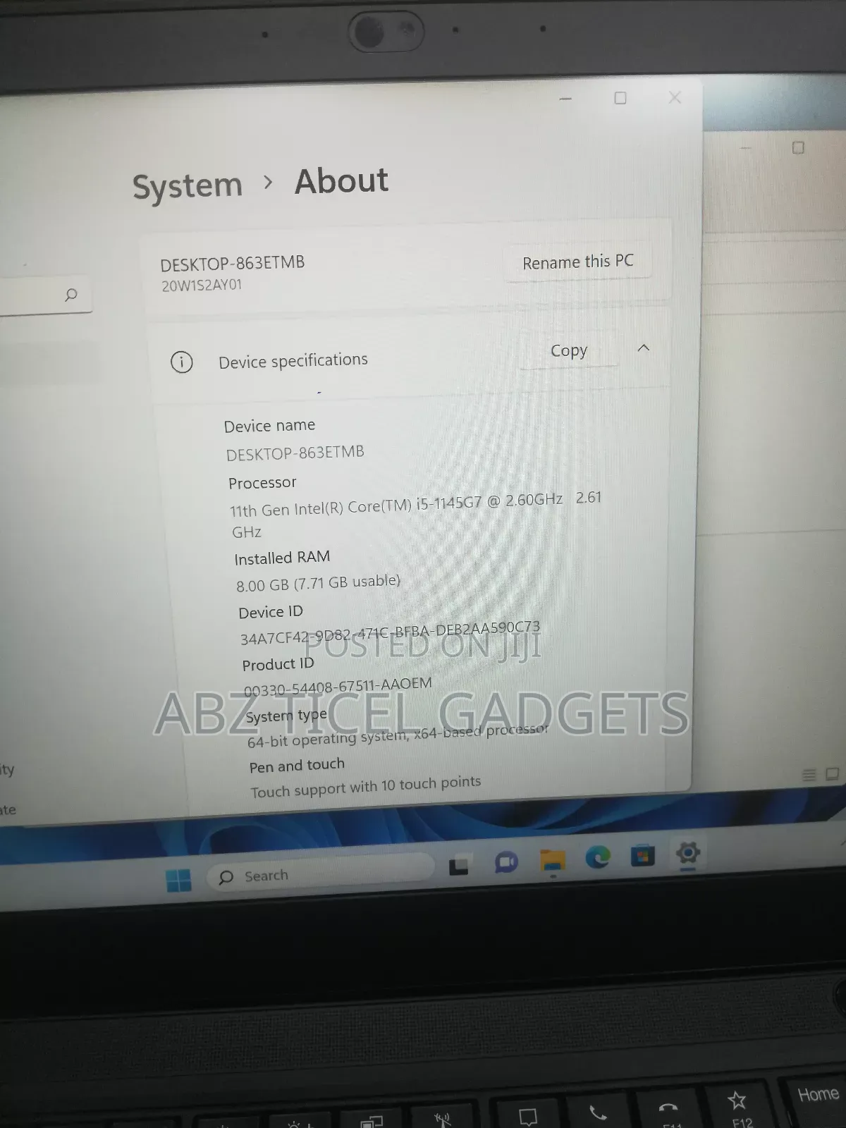 Laptop Lenovo ThinkPad T14 G2 8GB Intel Core I5 SSD 256GB