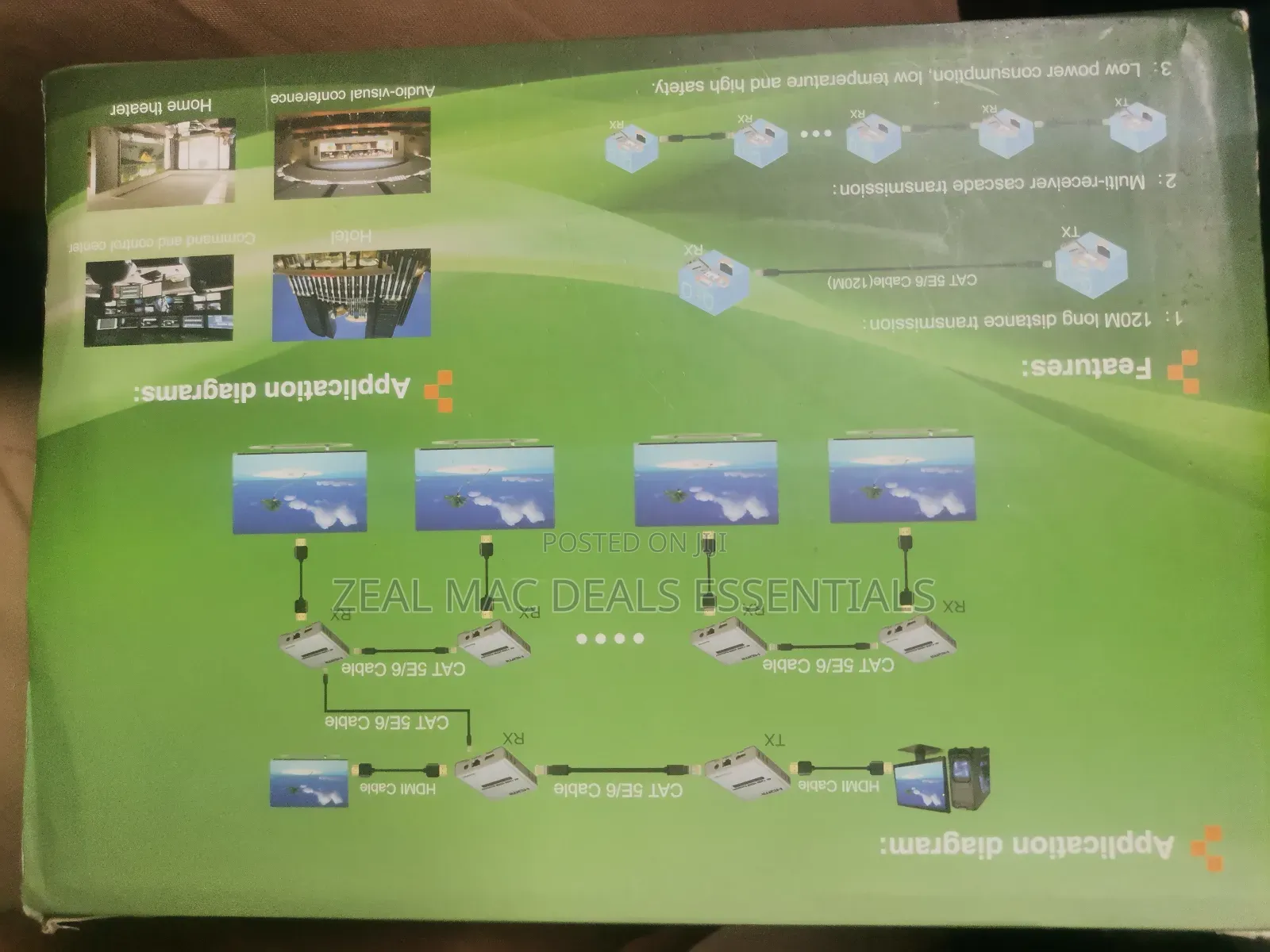 120m Hdmi Extender Cascade Connection Over Cat5e/6 Rj45