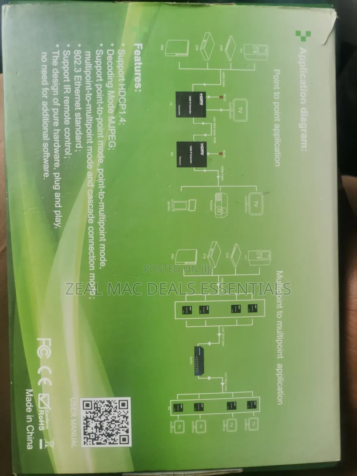  150m Hdmi Extender Cascade Connection Over Cat5e/6 Rj45