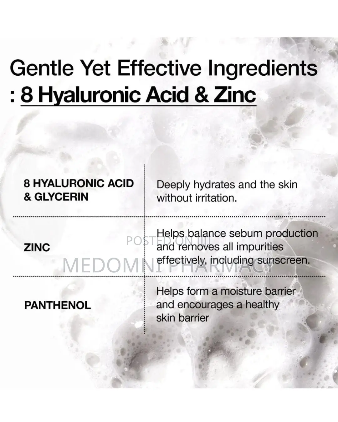 Anua 8 Hyaluronic Acid Hydrating Foaming Cleanser 150ml