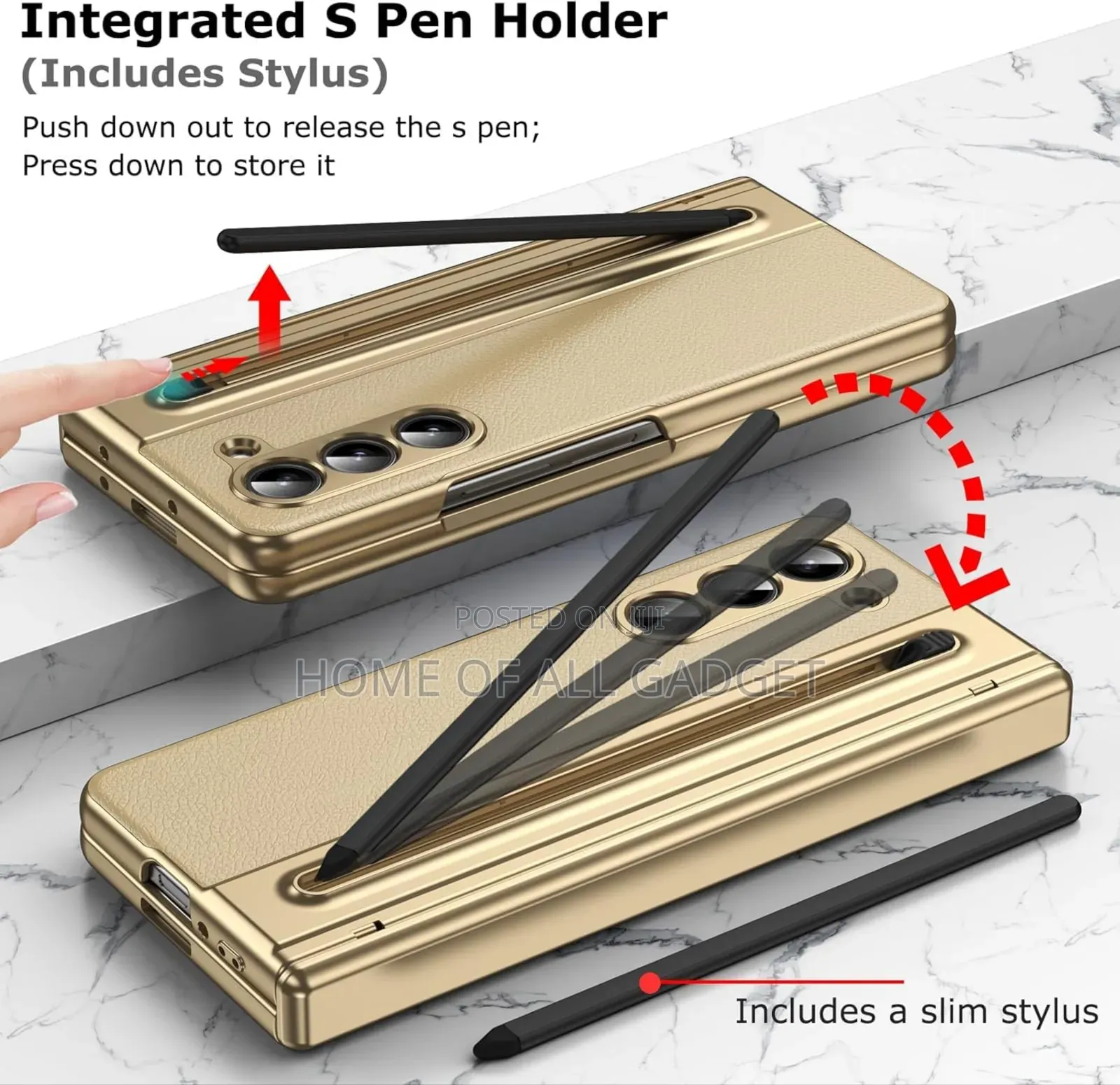 Samsung Galaxy Z Fold 6 and 7 Case. Pen Build in Screen Protector