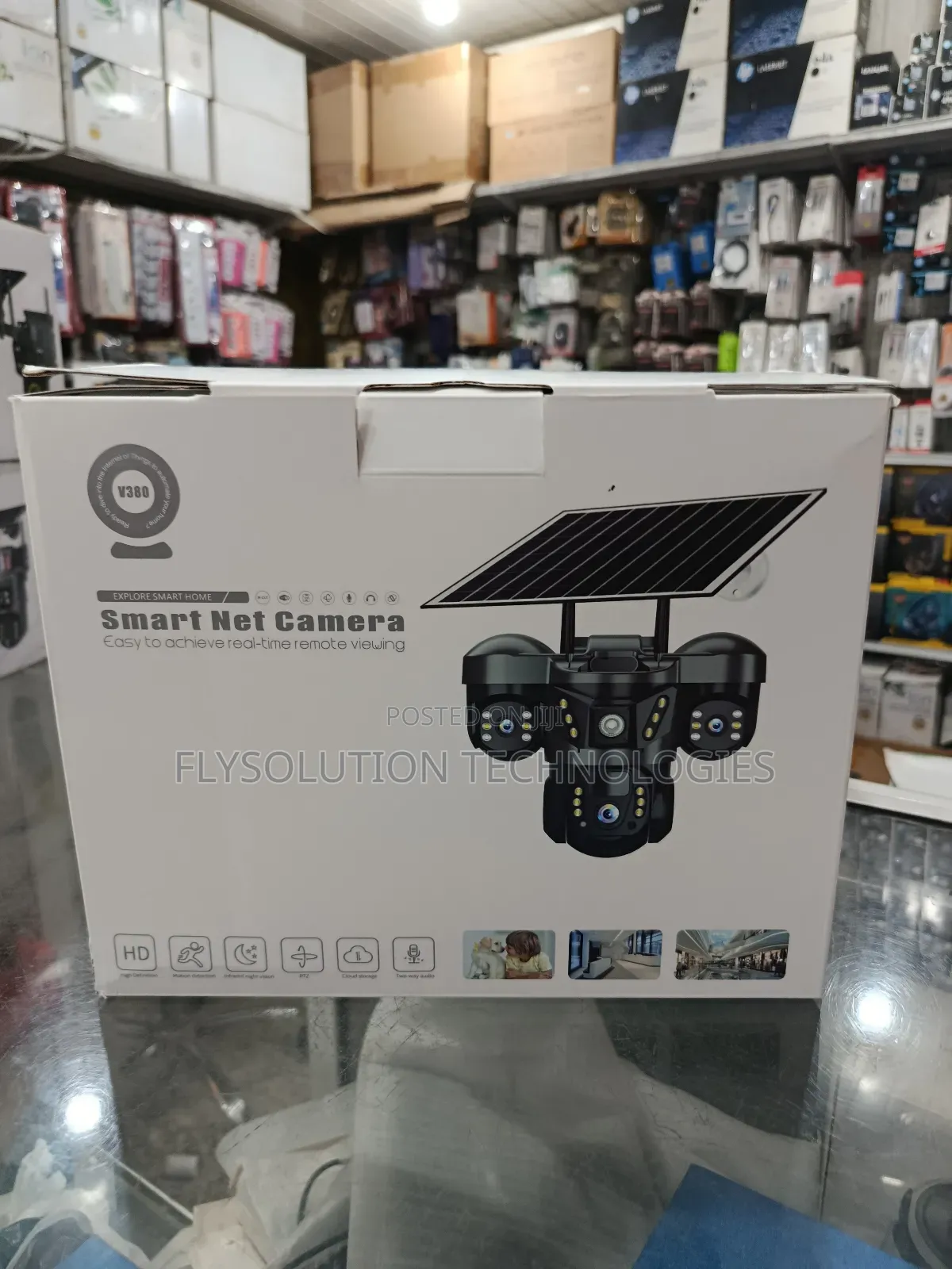 3 Lens Solar Powered V380 Pro 4g PTZ Security Camera