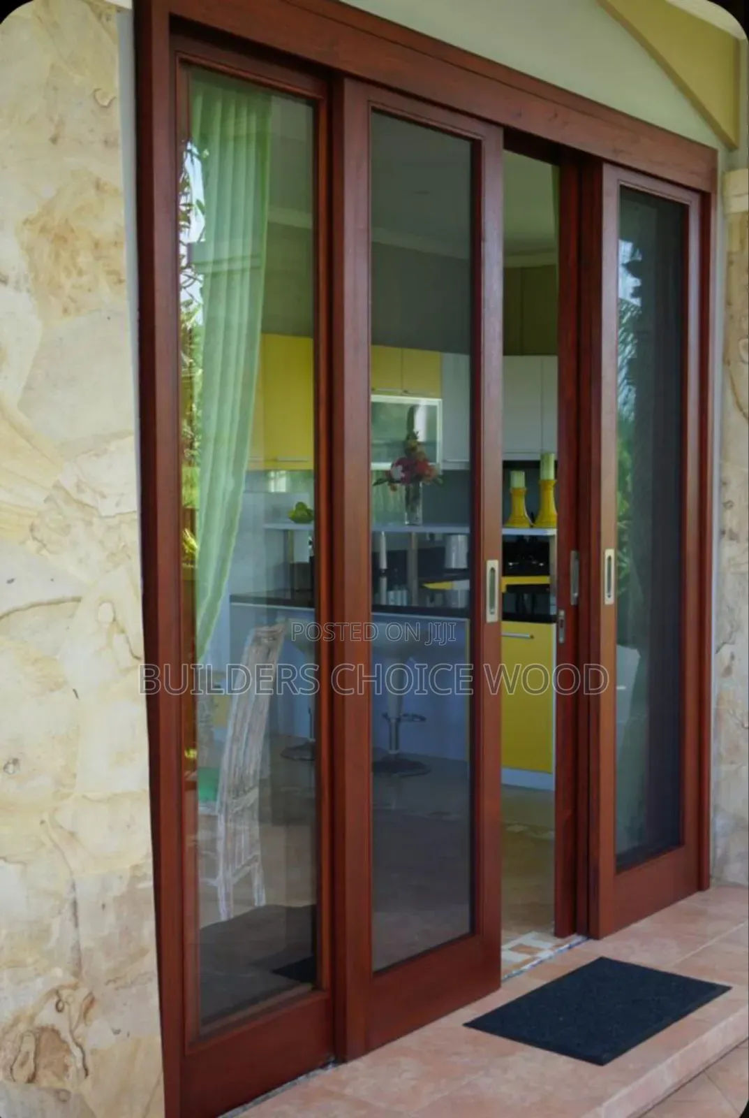 Hard Wood Glass Door