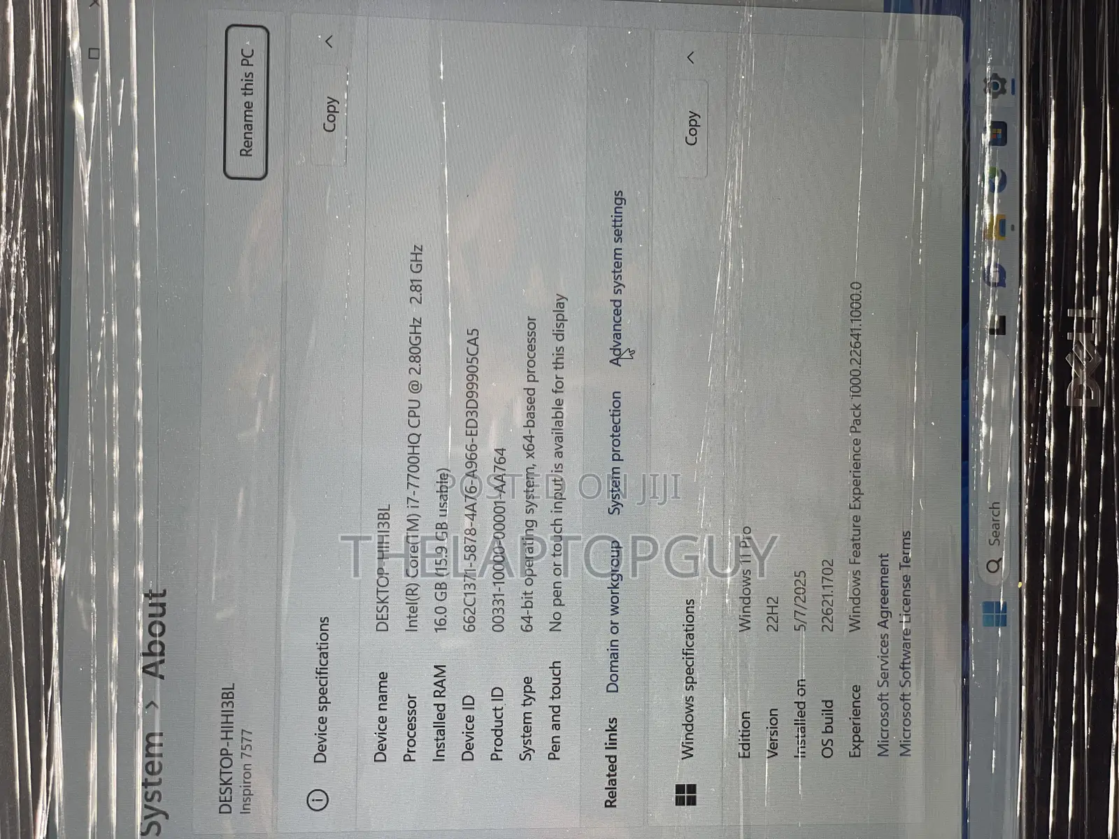 Laptop Dell Inspiron 7566 16GB Intel Core I7 HDD+SSD 1T