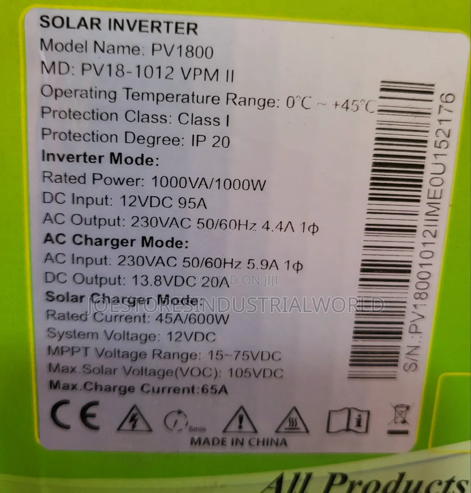 Must Inverter VPM 1kva 12v
