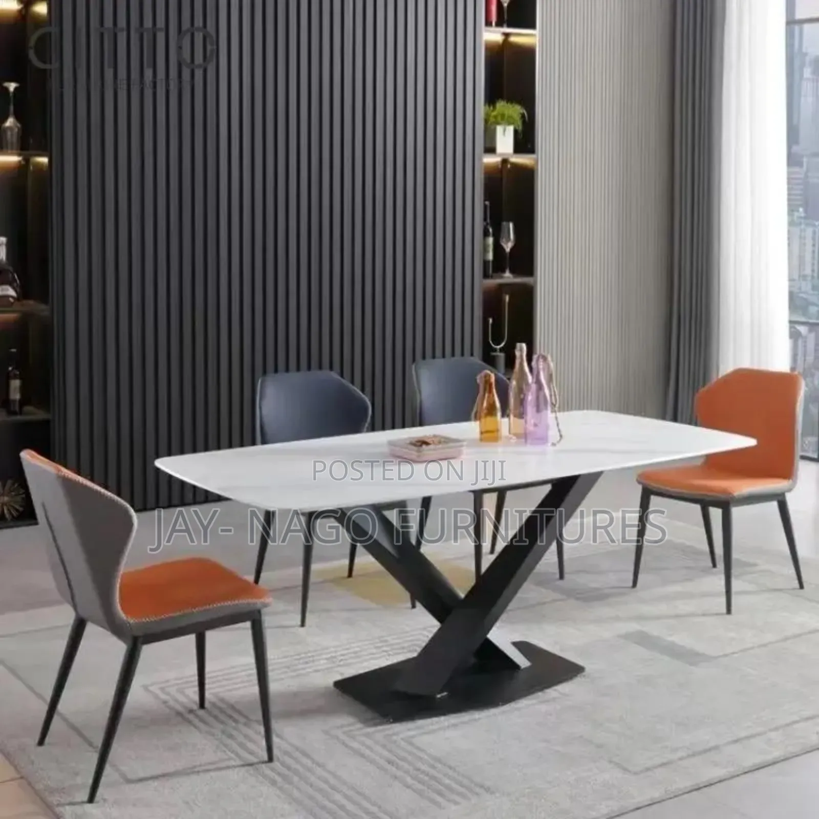 Executive Six Seater Marble Dining Set