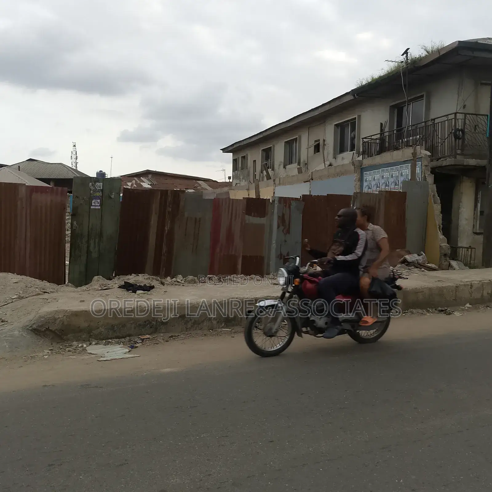 Multi-Useful Commercial Plot Facing Tarred Road at Agege