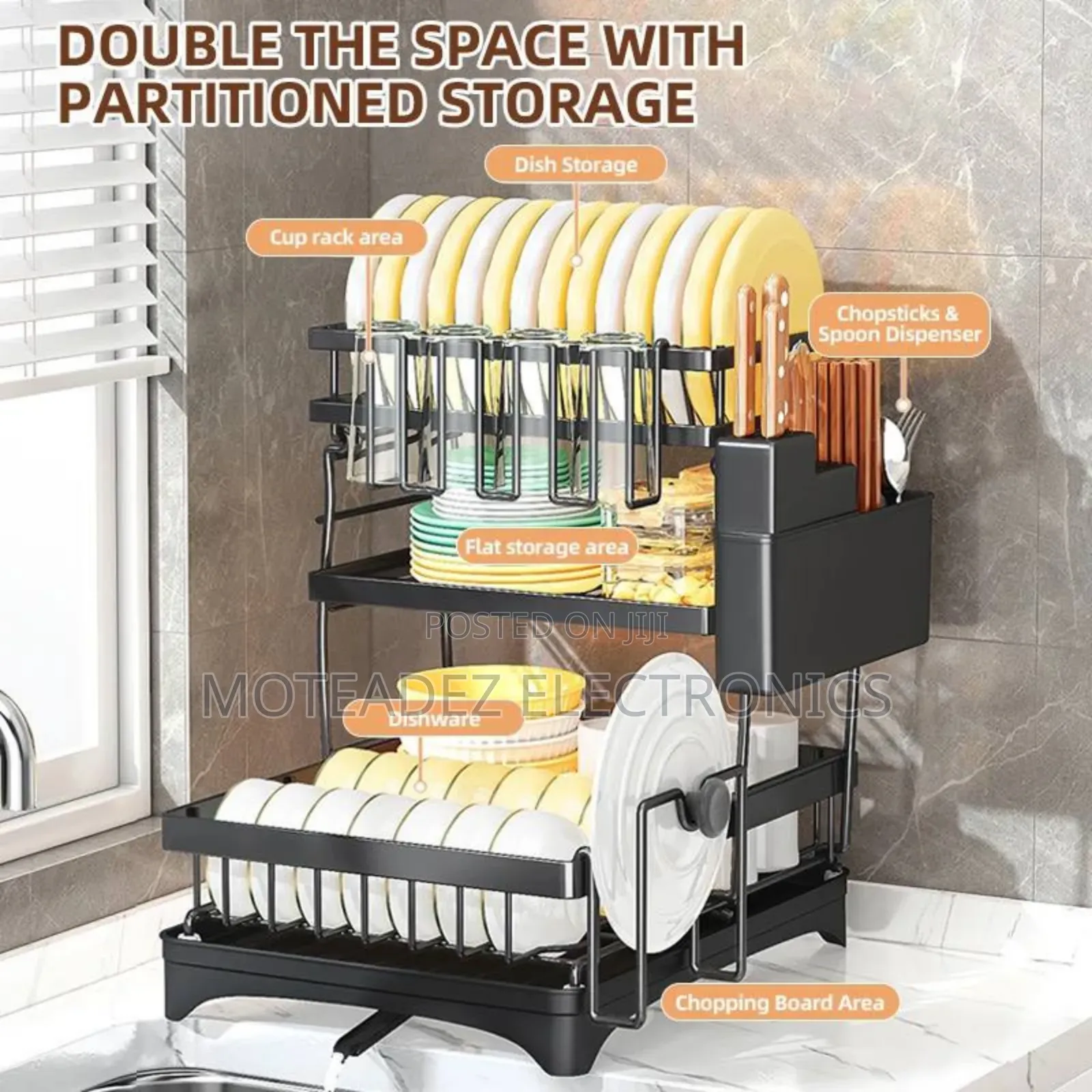 3 Tiers High Quality Anti Rust Steel Classic Plate/Dish Rack