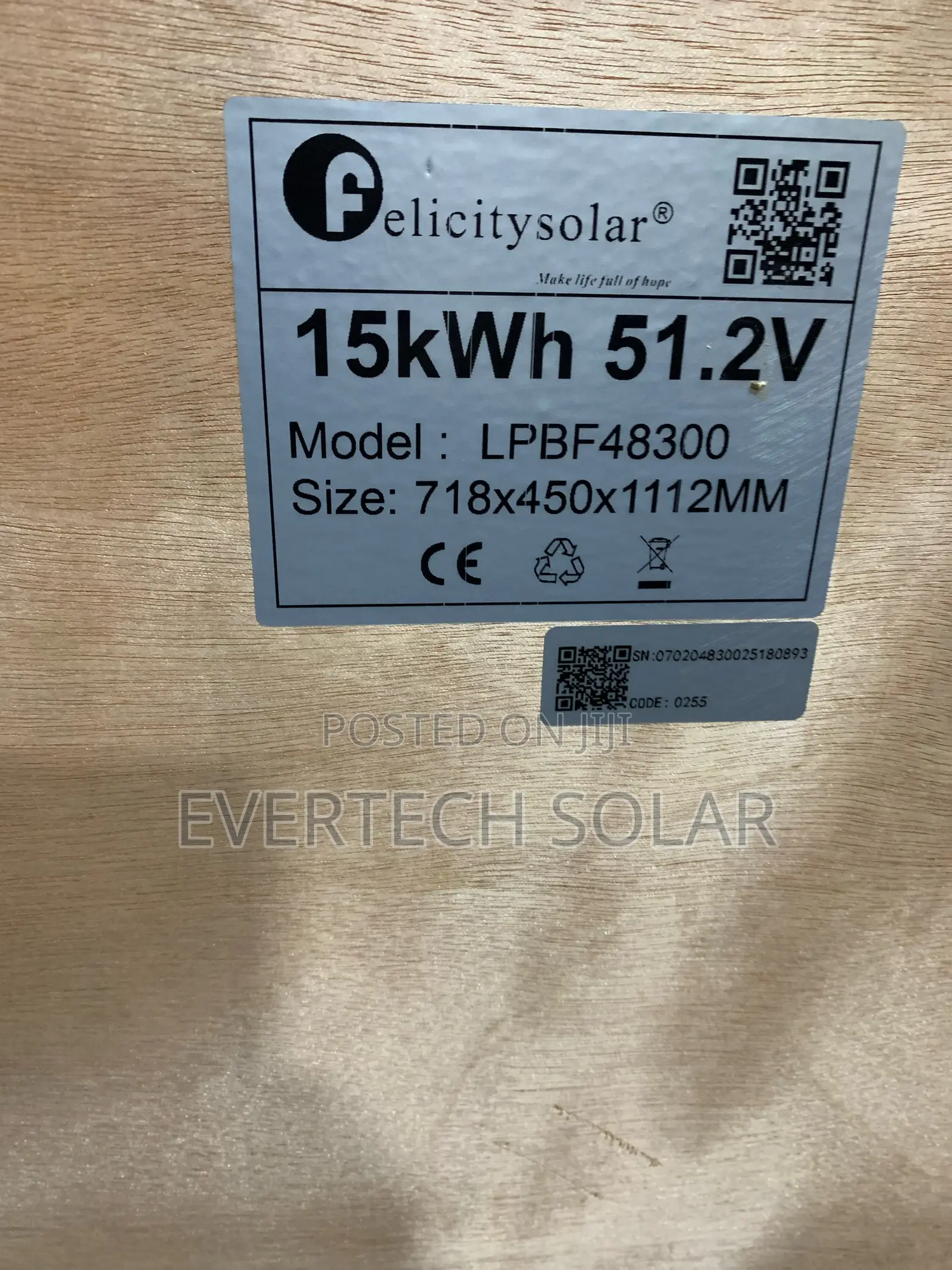 Felicity 15kwhs Lithium Ion Built In Bms Battery